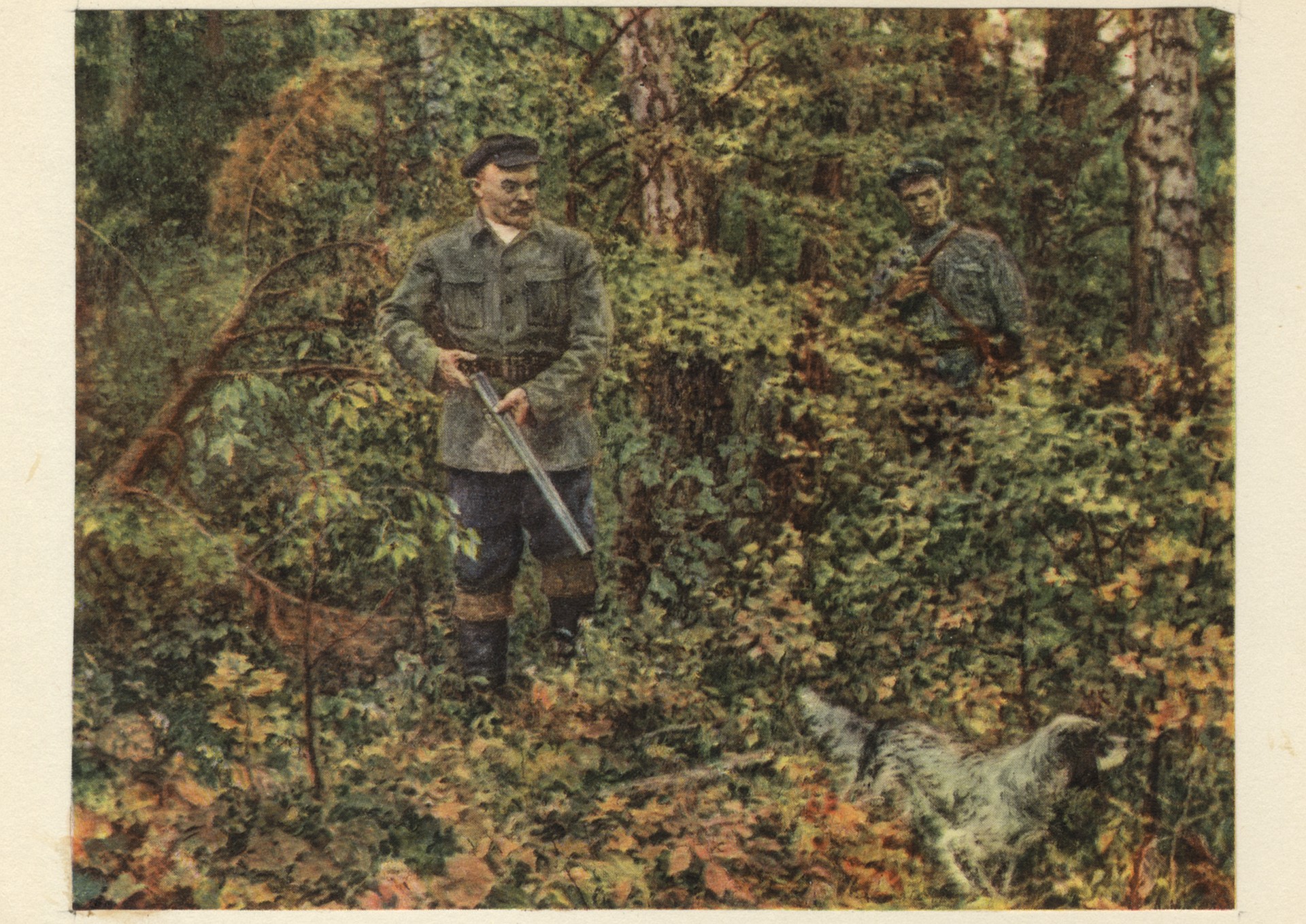 В.И Ленин на охоте в Горках