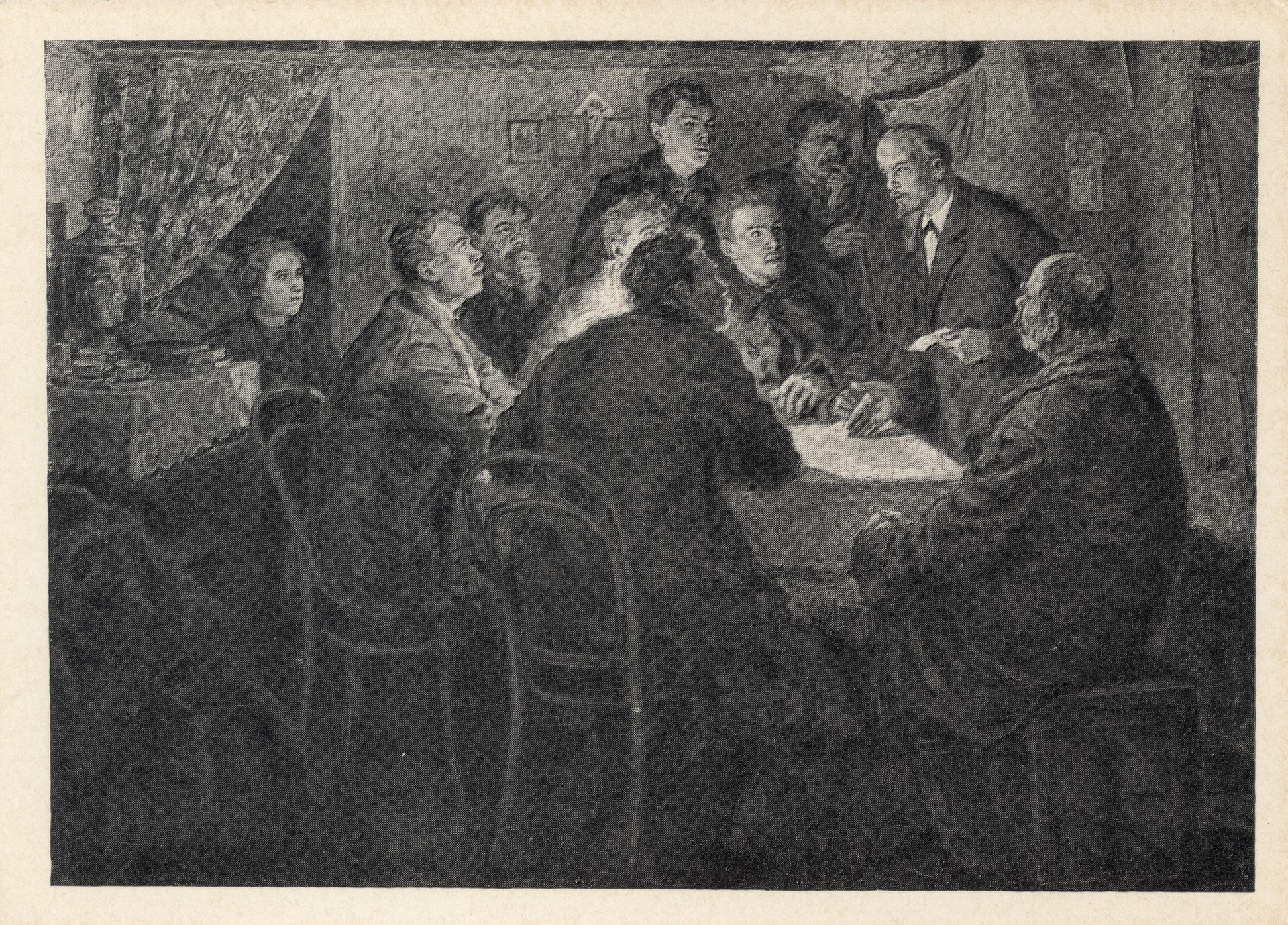 В.И Ленин выступает в марксистском кружке в Петербурге