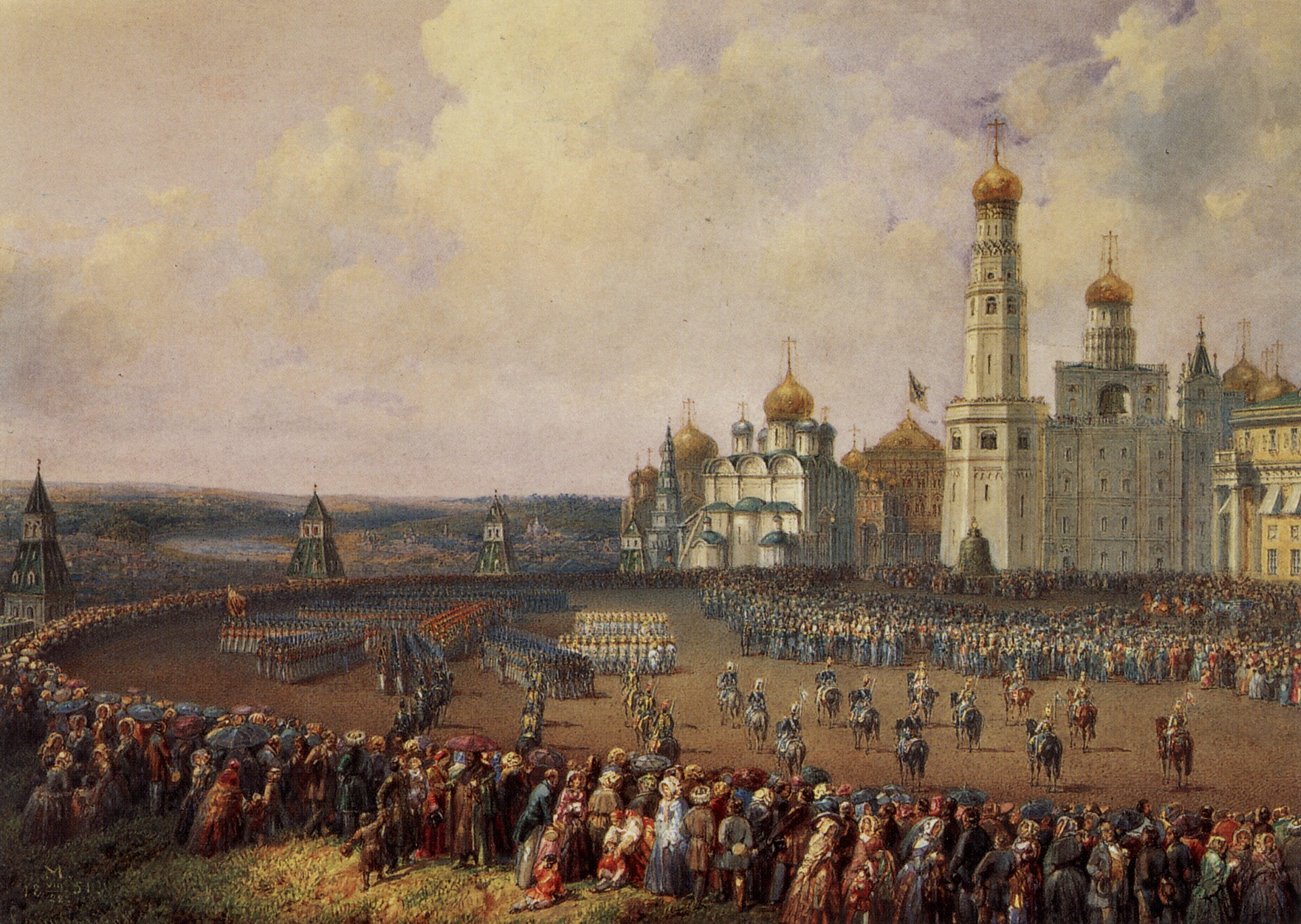 Военный парад в Московском Кремле