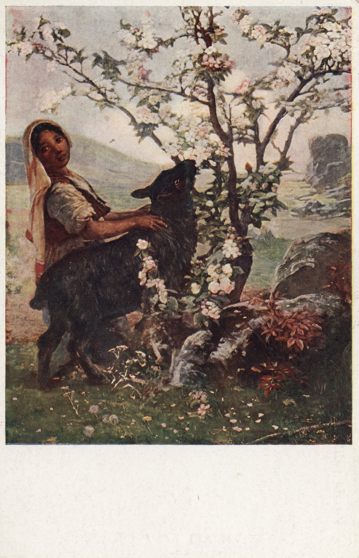 Девушка с козочкой