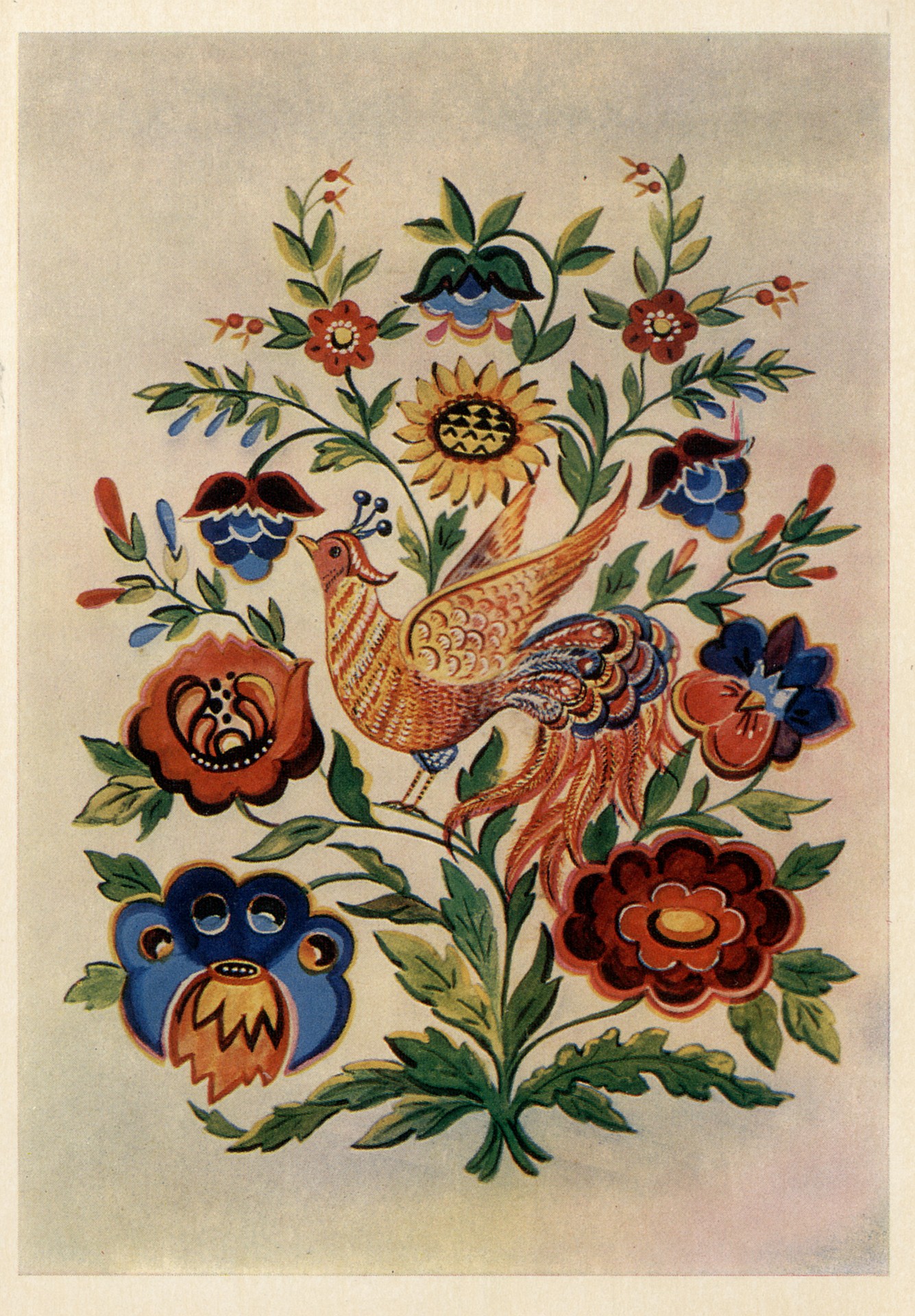 Узор для вышивки Сказочная птица