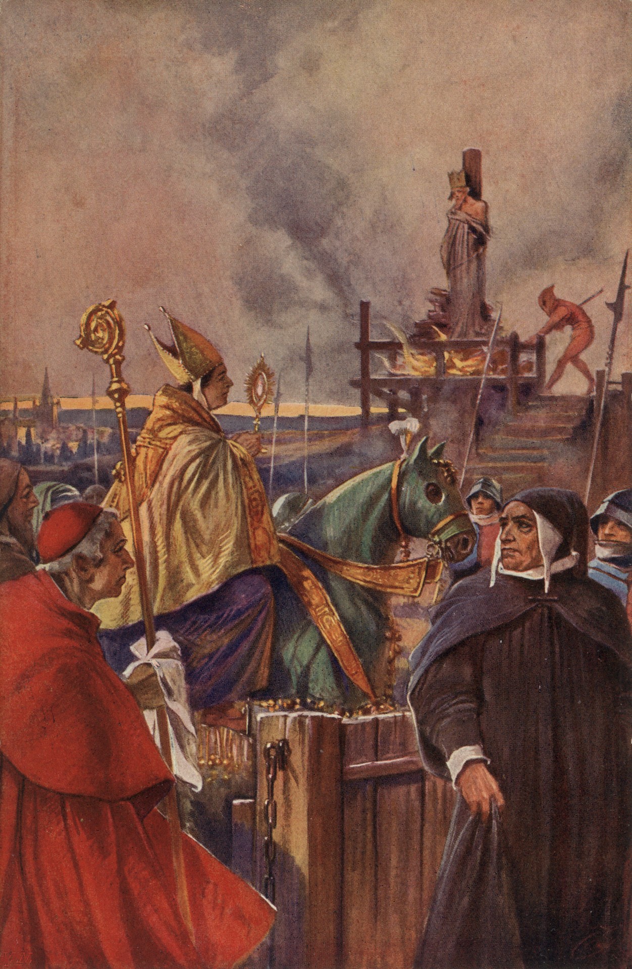 Ритуал при сожжении Св. Яна Гуса