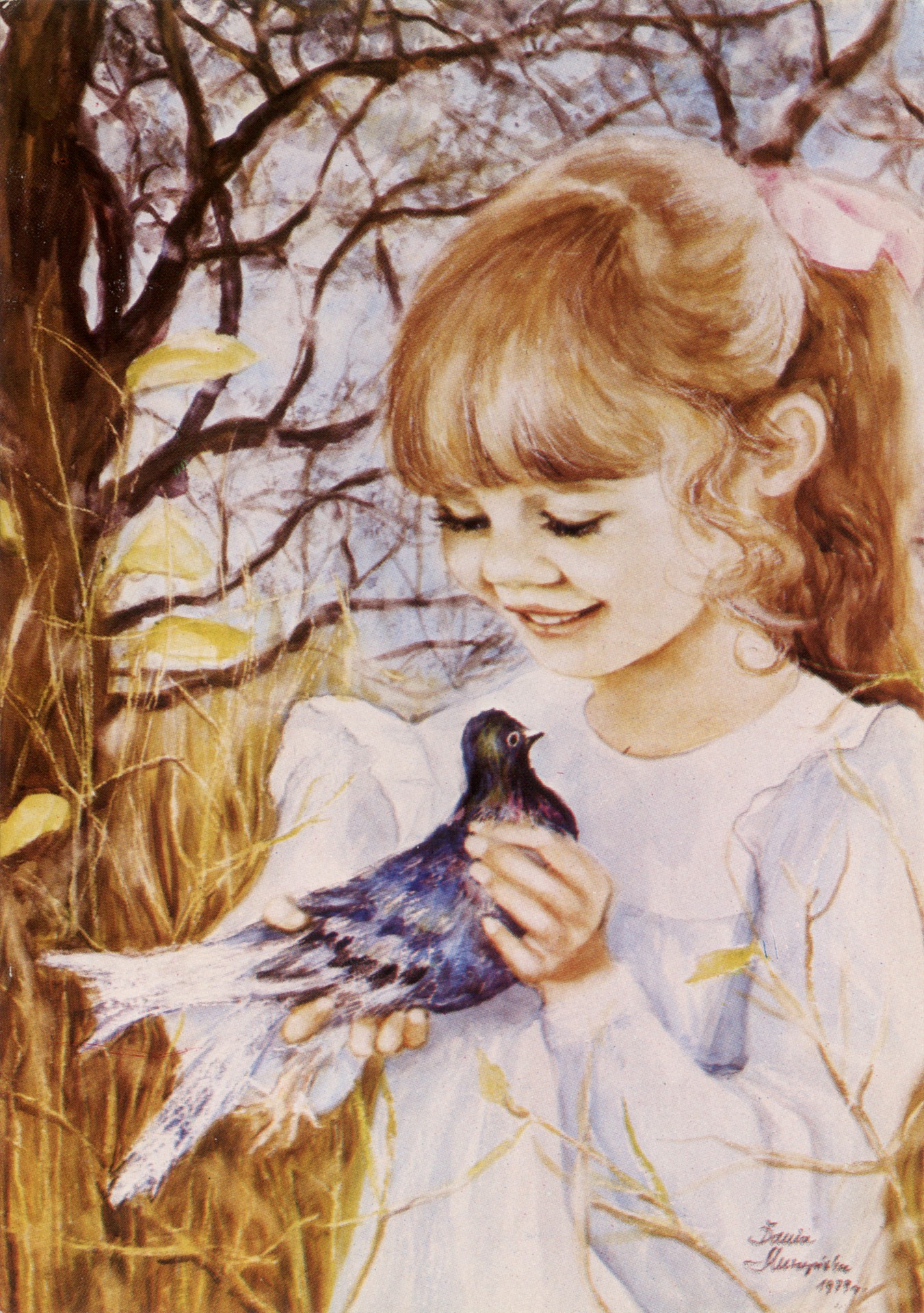 Девочка с голубем 1