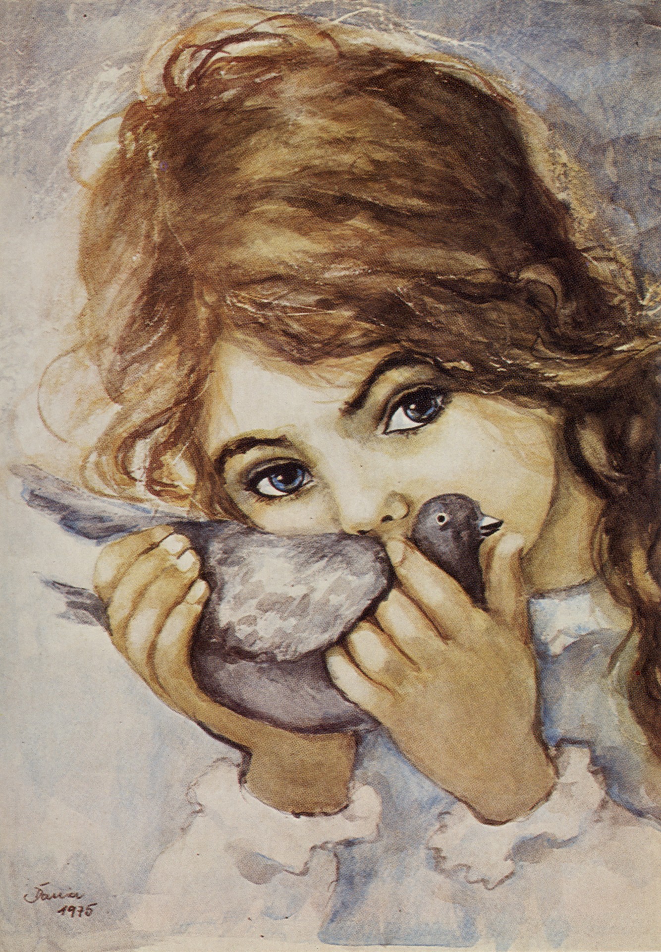 Девочка с голубем