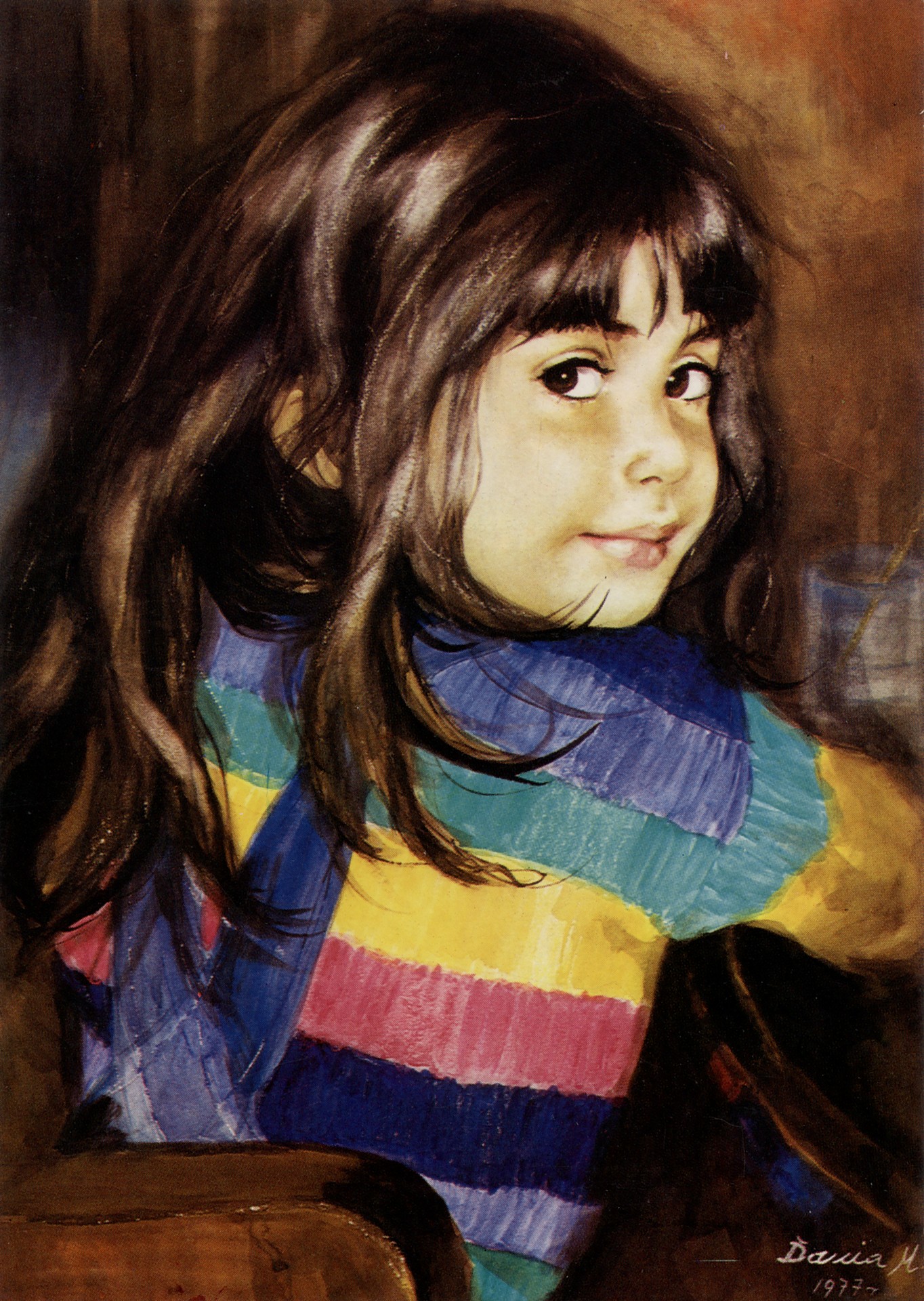 Девочка в полосатой кофточке