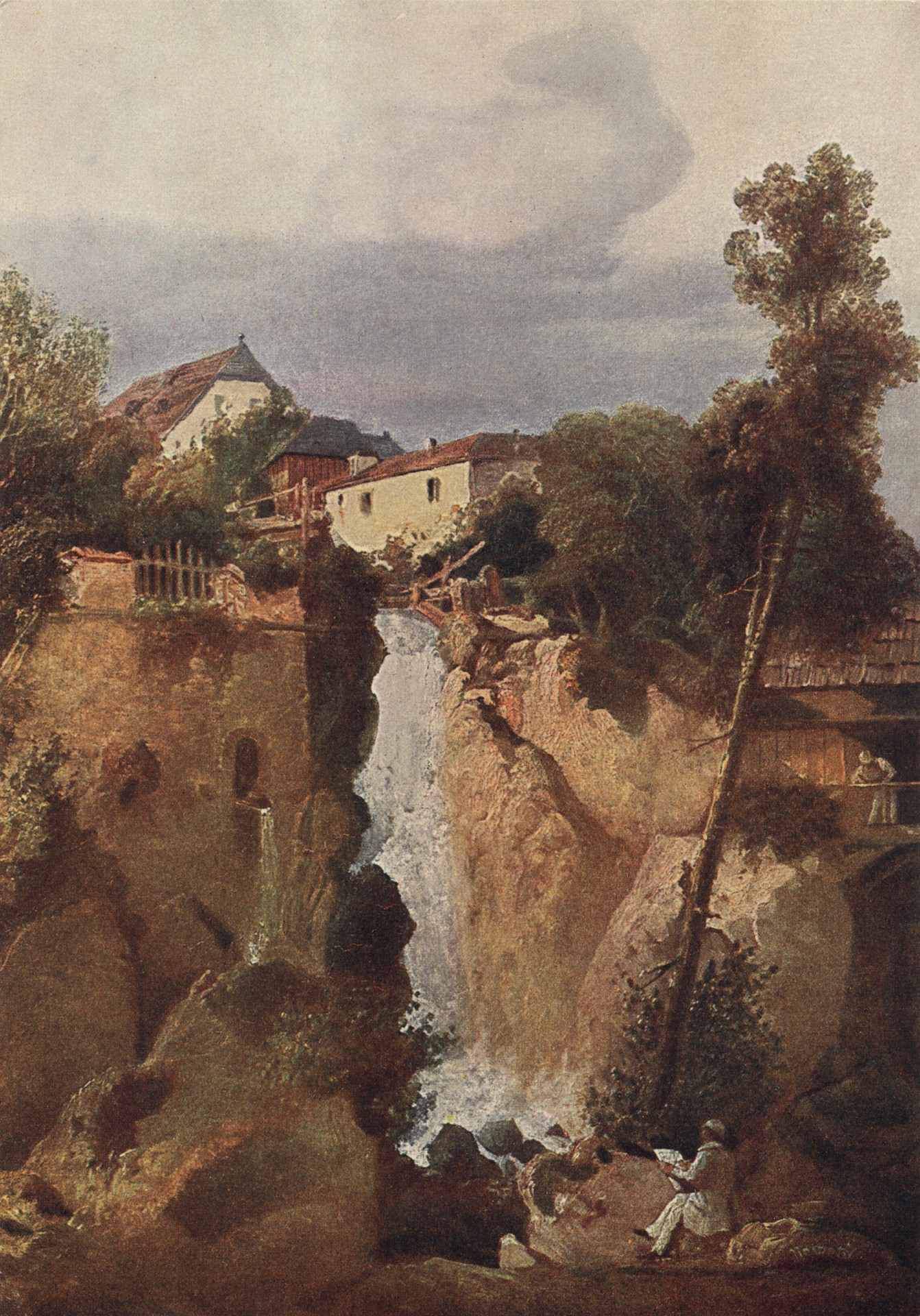 Водопад в деревне (после 1850) 1