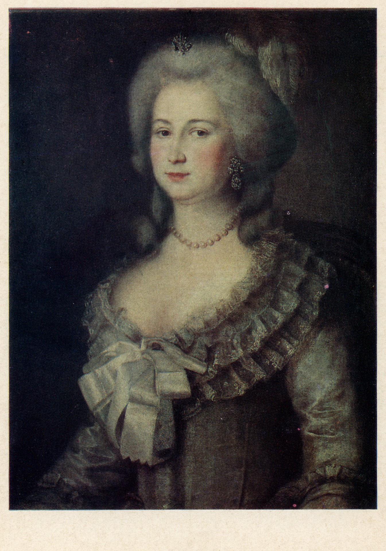 Неизвестный художник круга Д.Г Левицкого. XVIII в. Портрет неизвестной