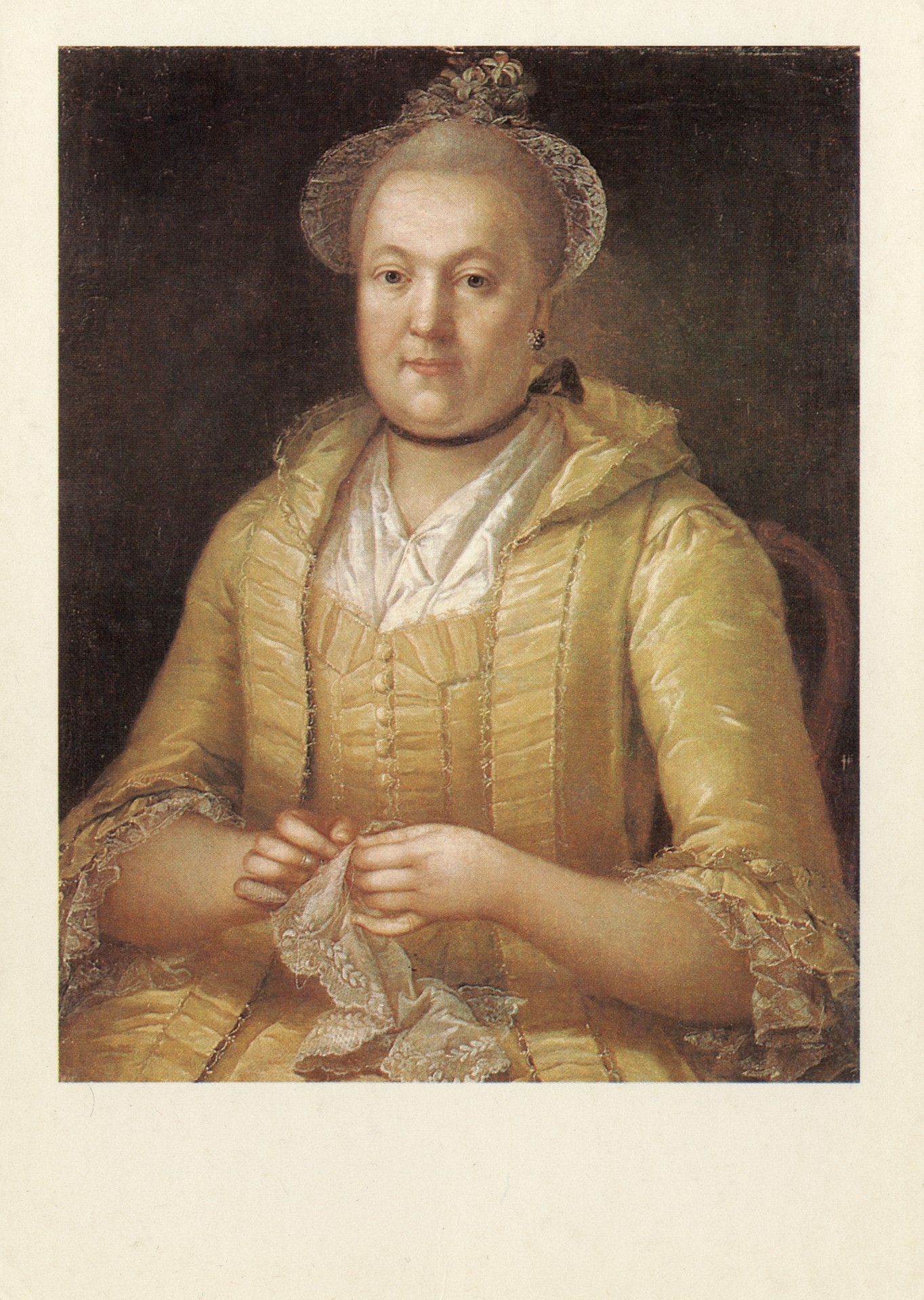 Портрет дамы с вышиванием. 1760-е годы