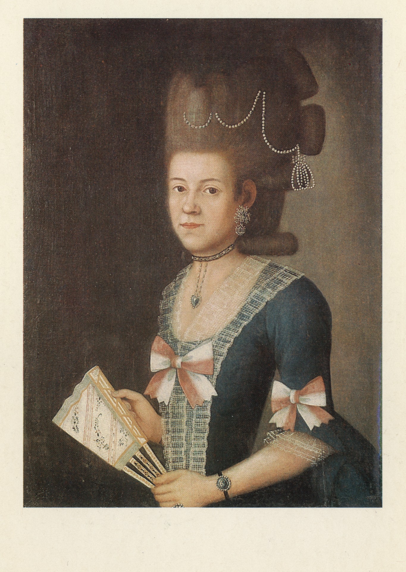 Портрет дамы в синем платье. 1770-е