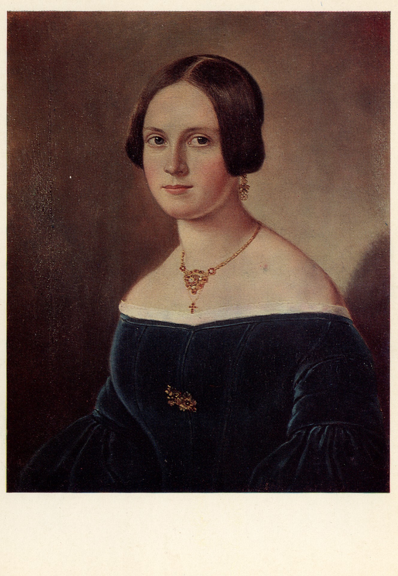 Портрет неизвестной в синем платье