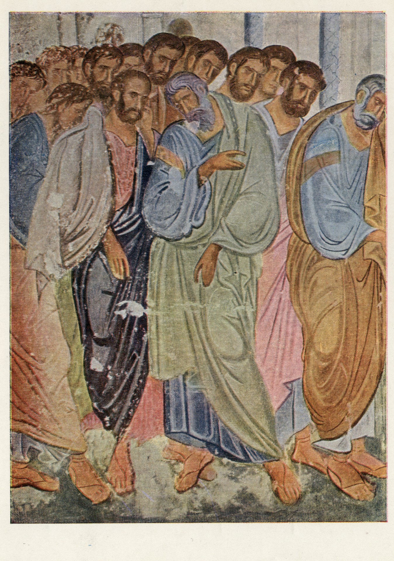 Апостолы. Деталь росписи в церкви св. Троицы монастыря Сопочани