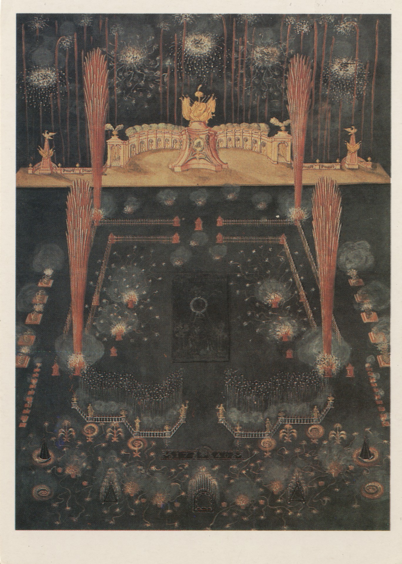 Фейерверк по случаю заключения мира с Турцией. 1740