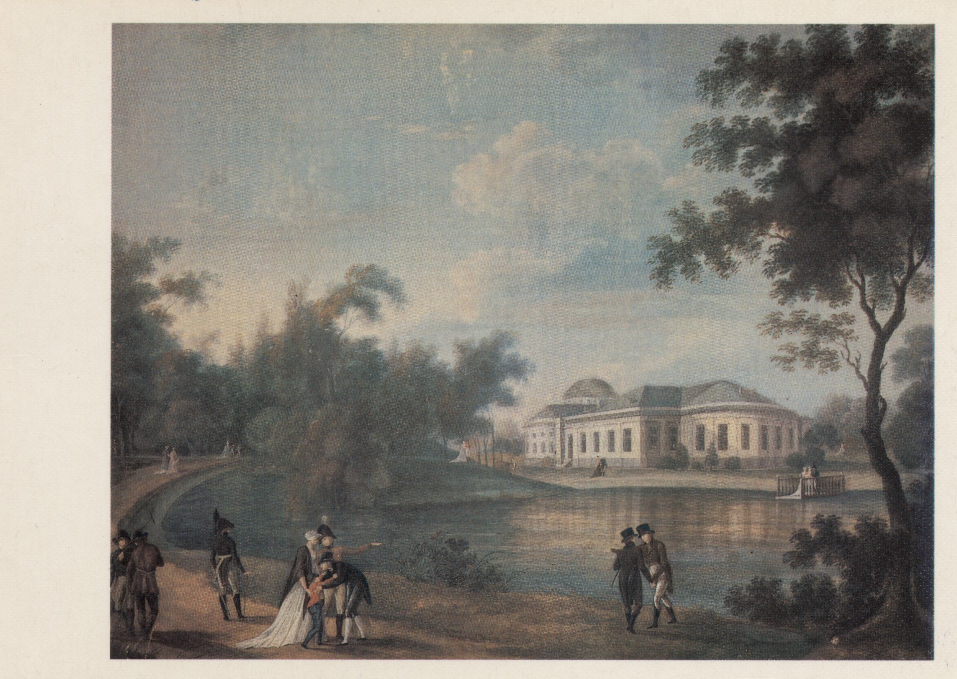 Вид на Таврический дворец со стороны сада