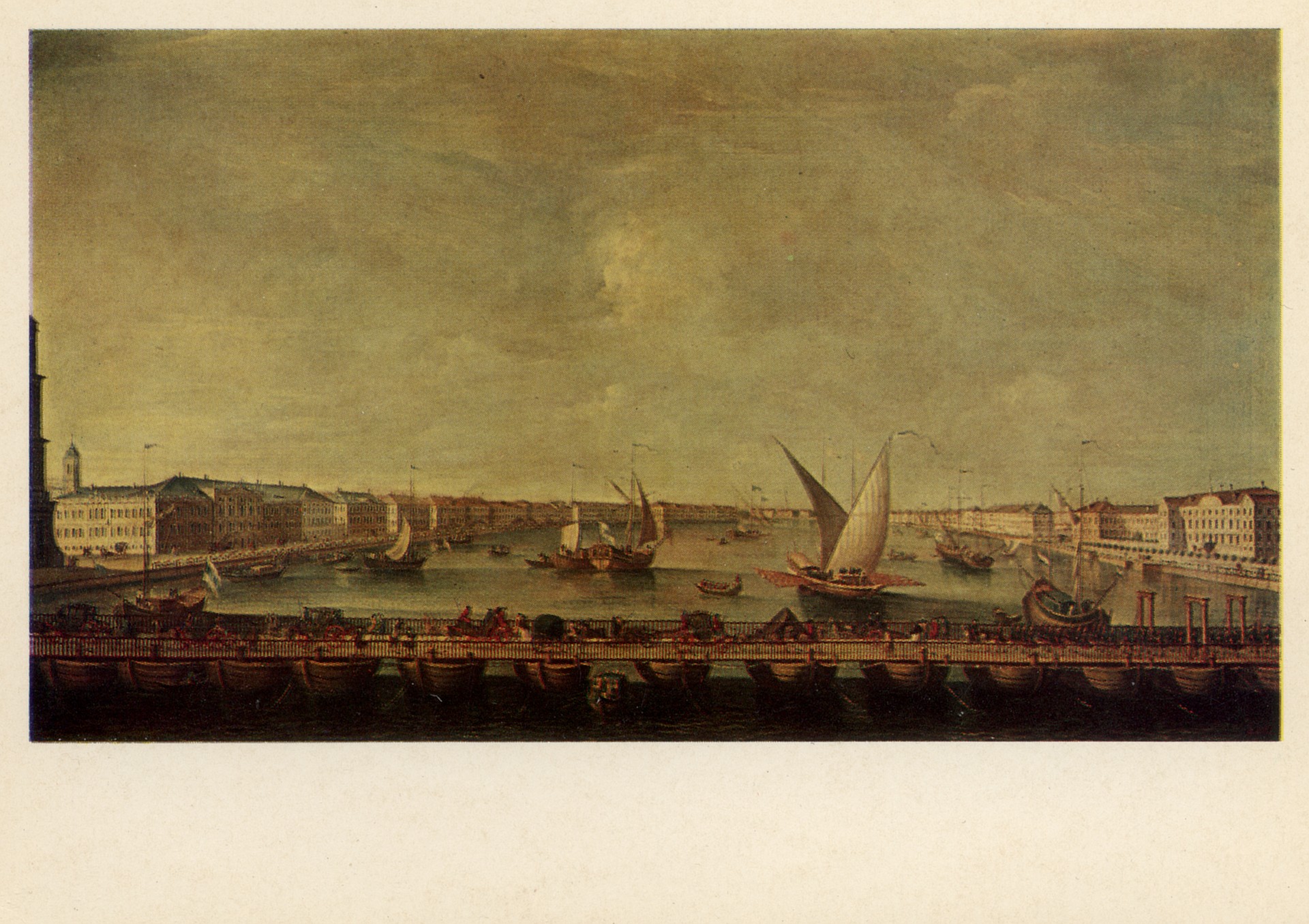 Вид вниз по Неве от наплавного моста