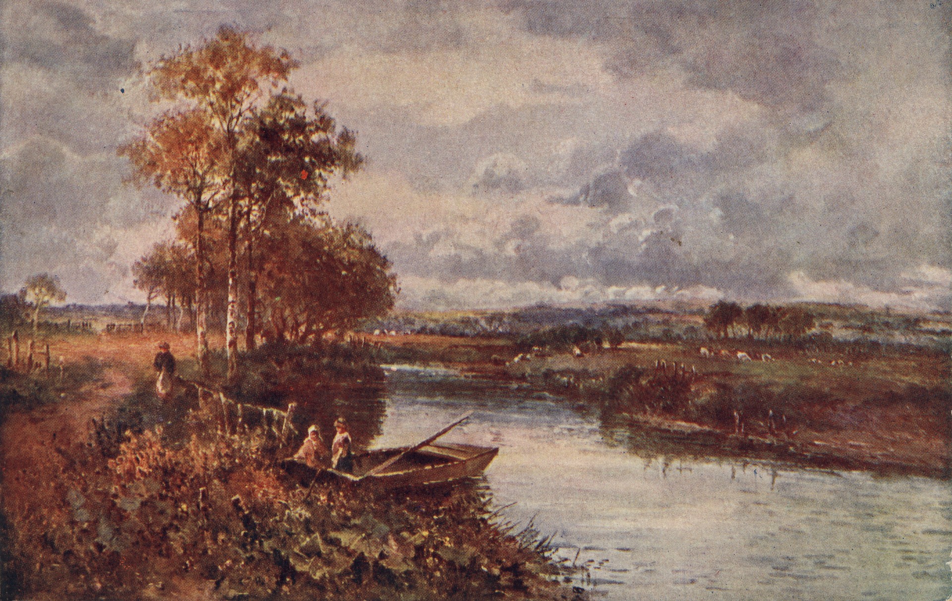 Пейзаж с лодкой