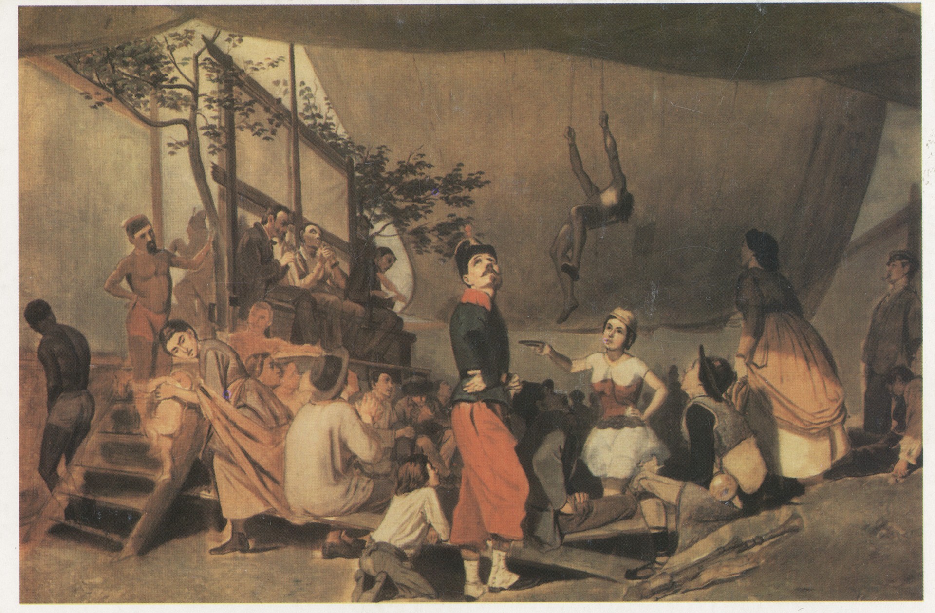Парижское гулянье. Внутренность балагана во время представления