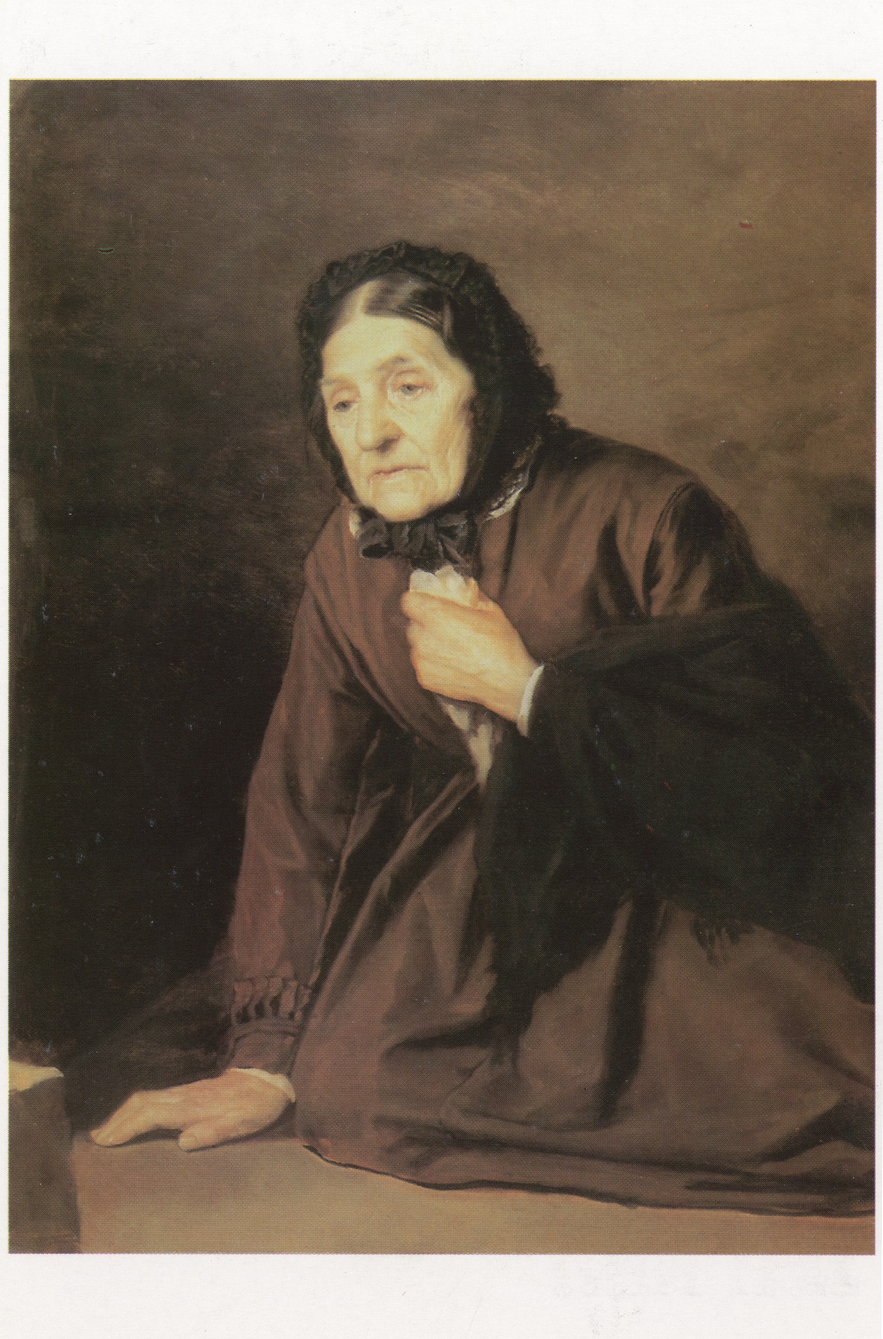 Старушка. Фрагмент варианта картины Старики-родители на могиле сына