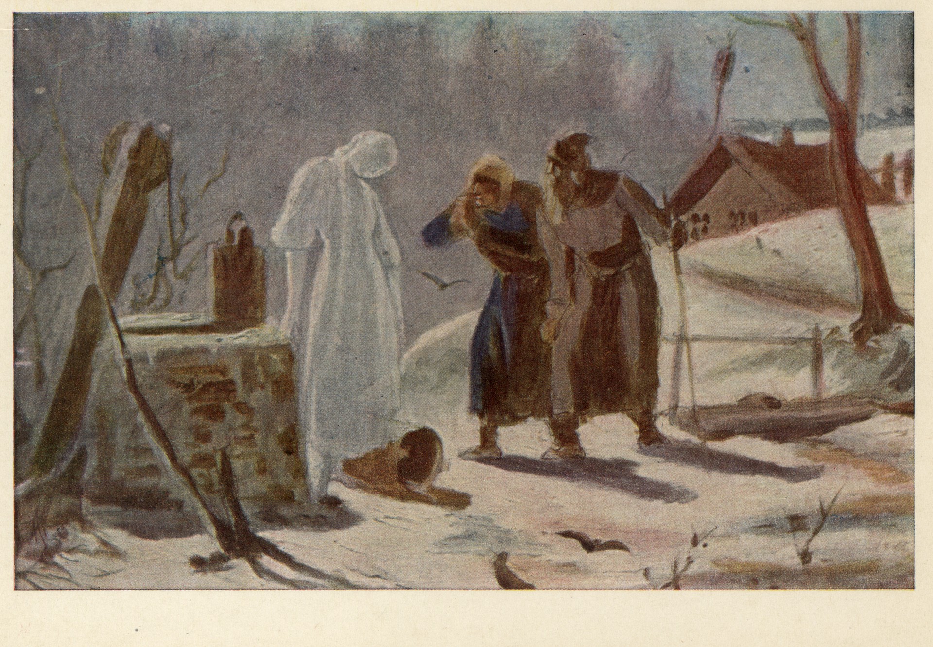 Тающая снегурочка. Эскиз