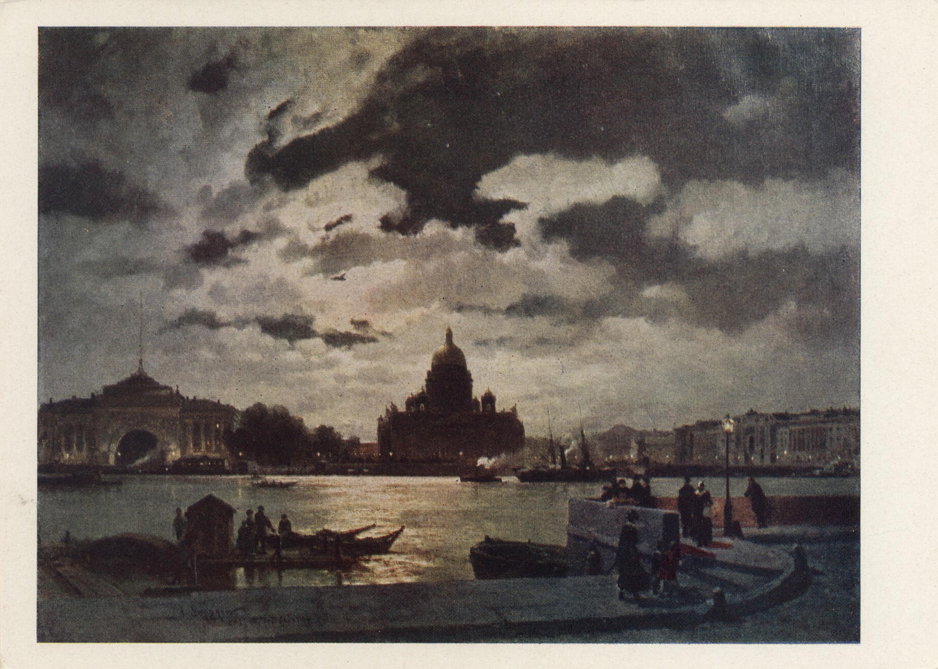 Нева. Вид на Исаакиевский собор