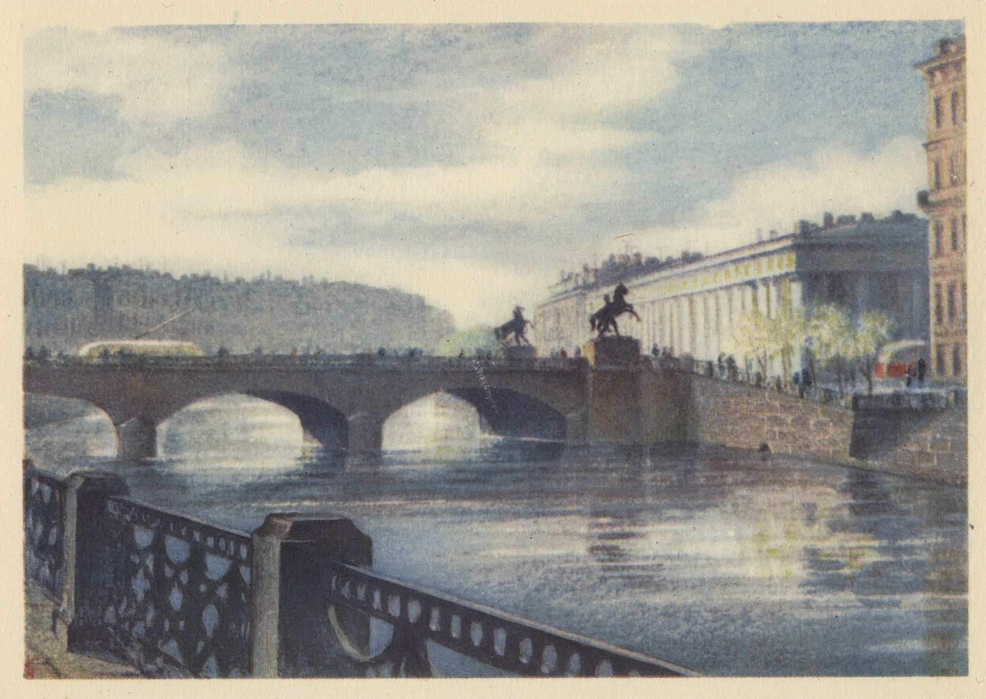 Река Фонтанка. Аничков мост