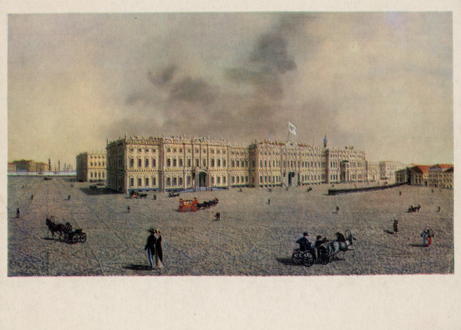 Вид на площадь перед Зимним Дворцом