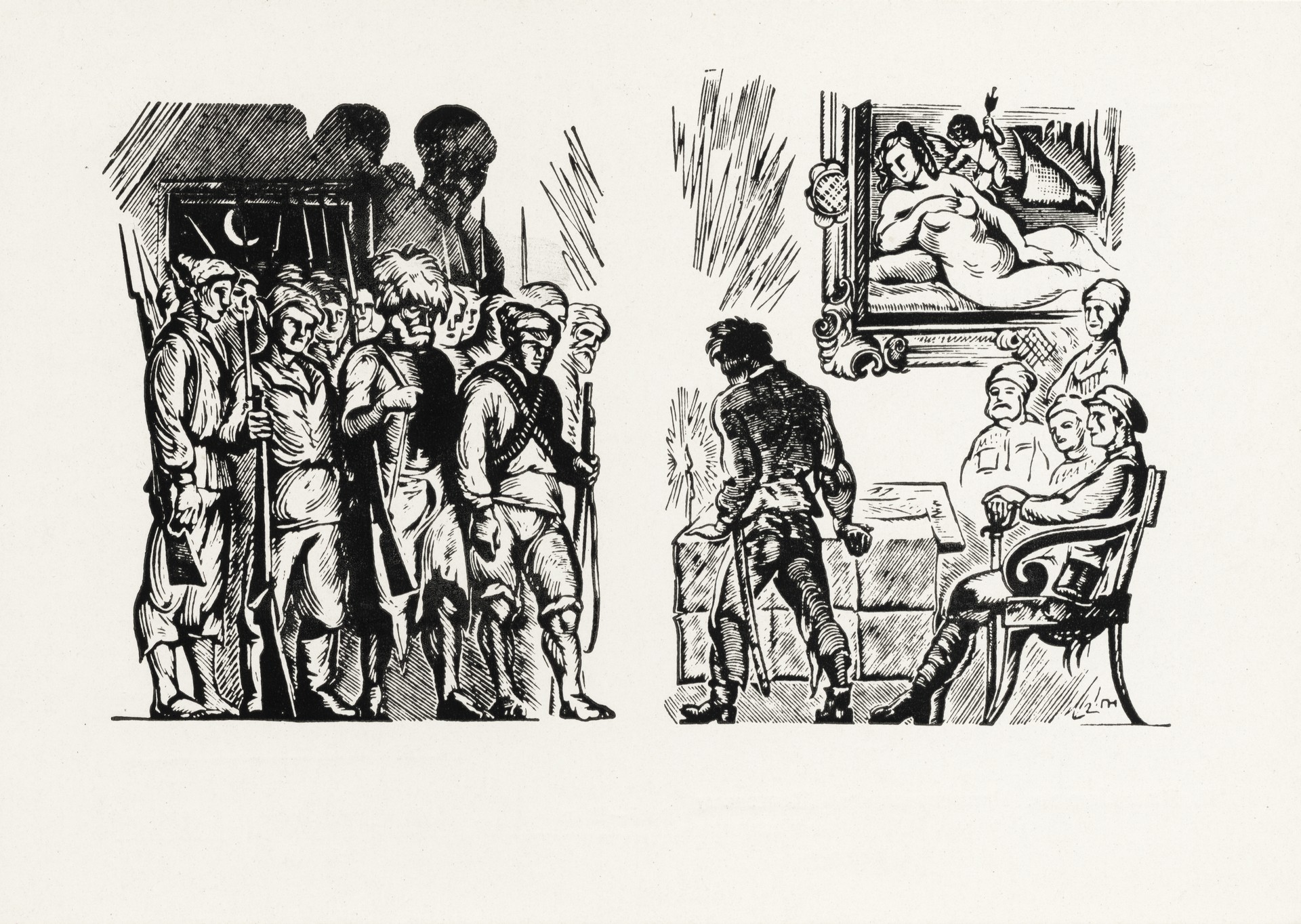 Иллюстрация к Железному потоку А. Серафимовича