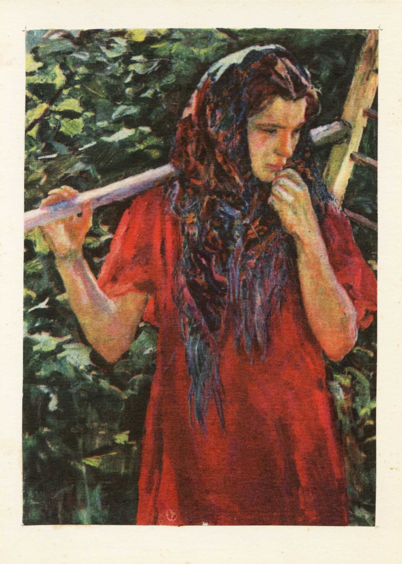 Девушка с граблями