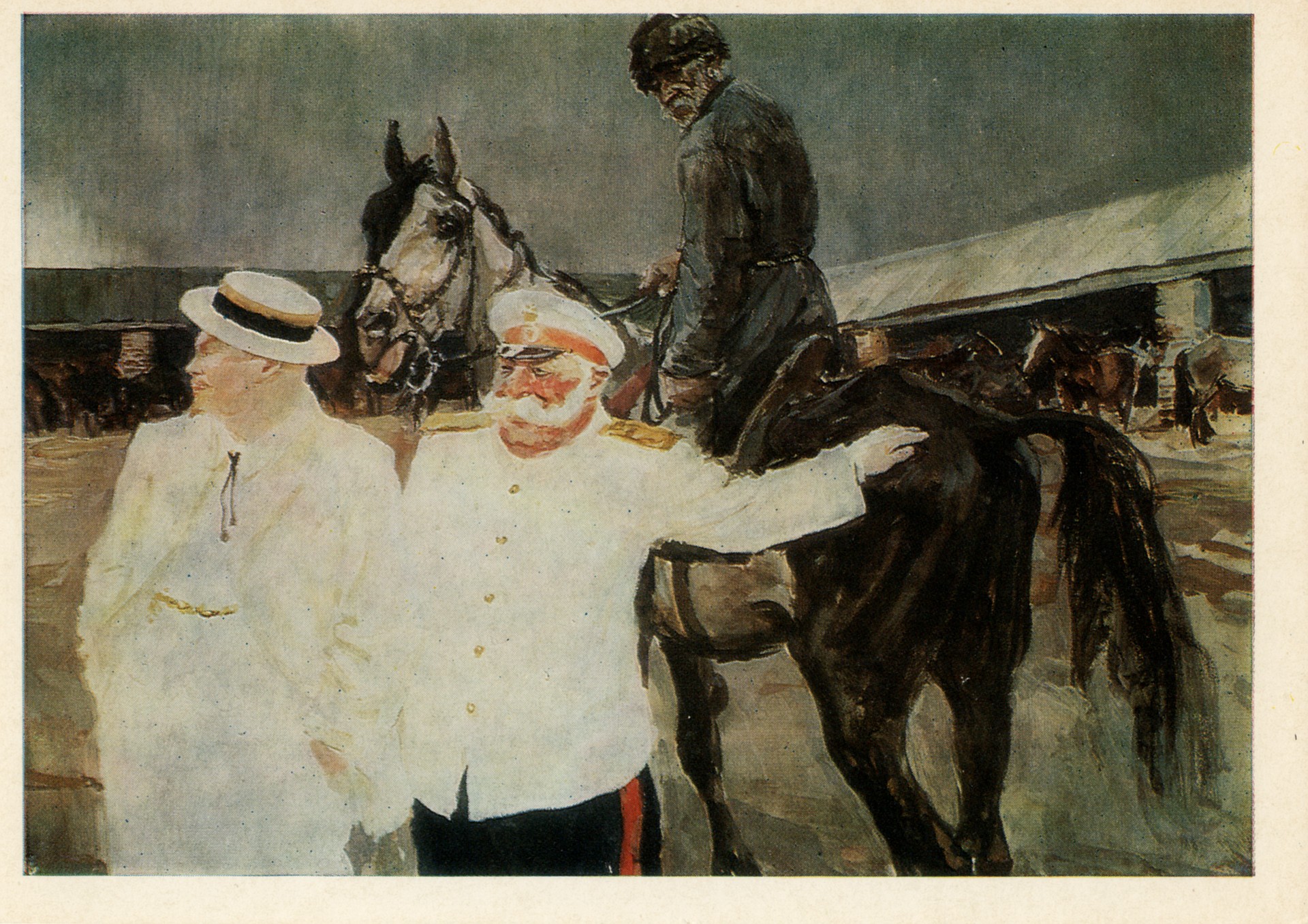 Генерал на конном дворе. Иллюстрация к повести Л.Н. Толстого Холстомер
