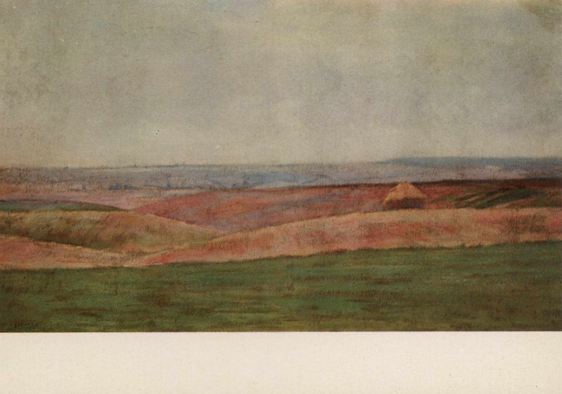 Пейзаж со стогом сена