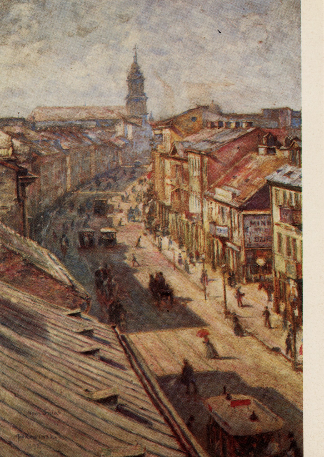 Вид на Новый свет в Варшаве в летний день