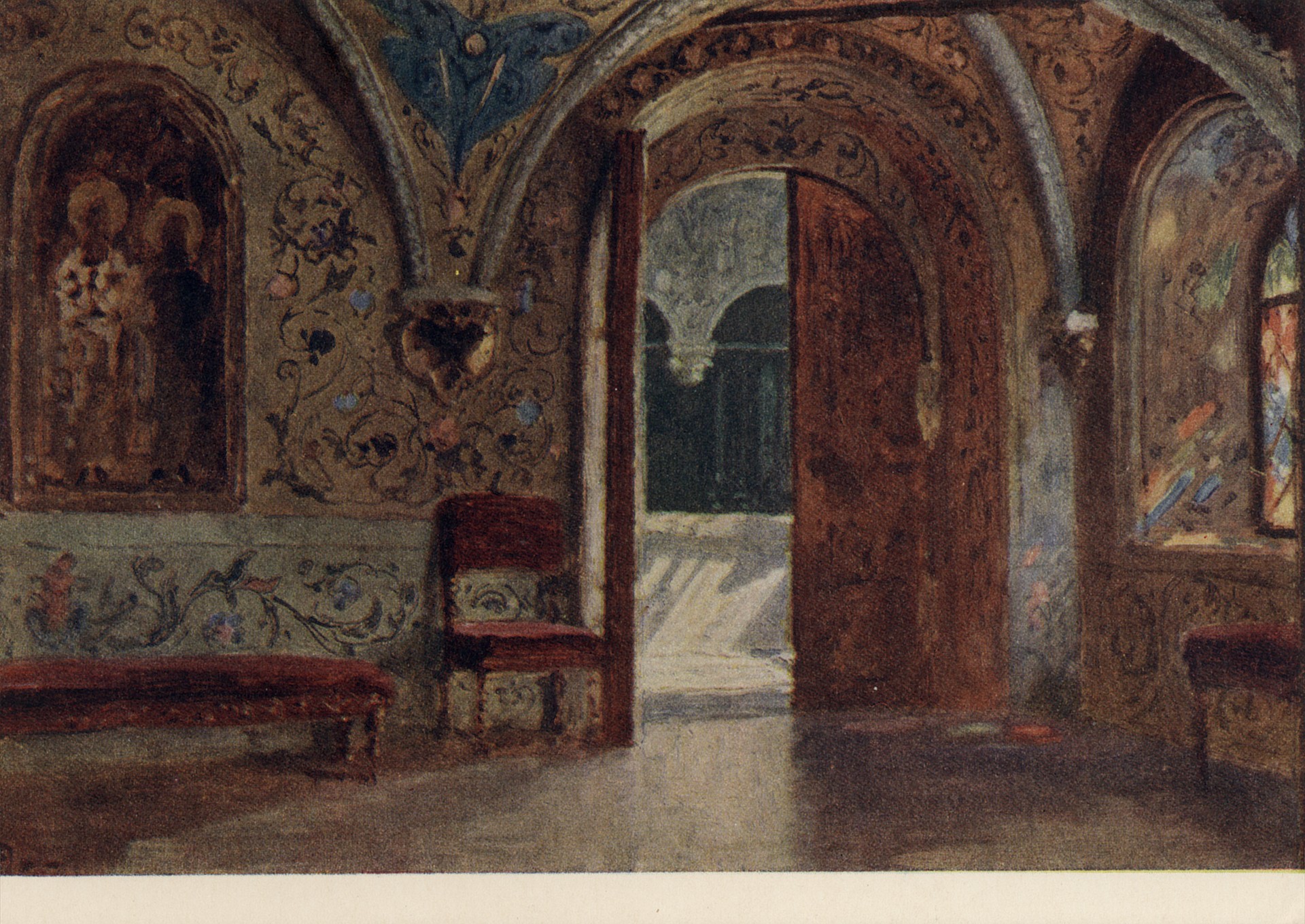 Московский Кремль. Выход из покоев на золотое крыльцо