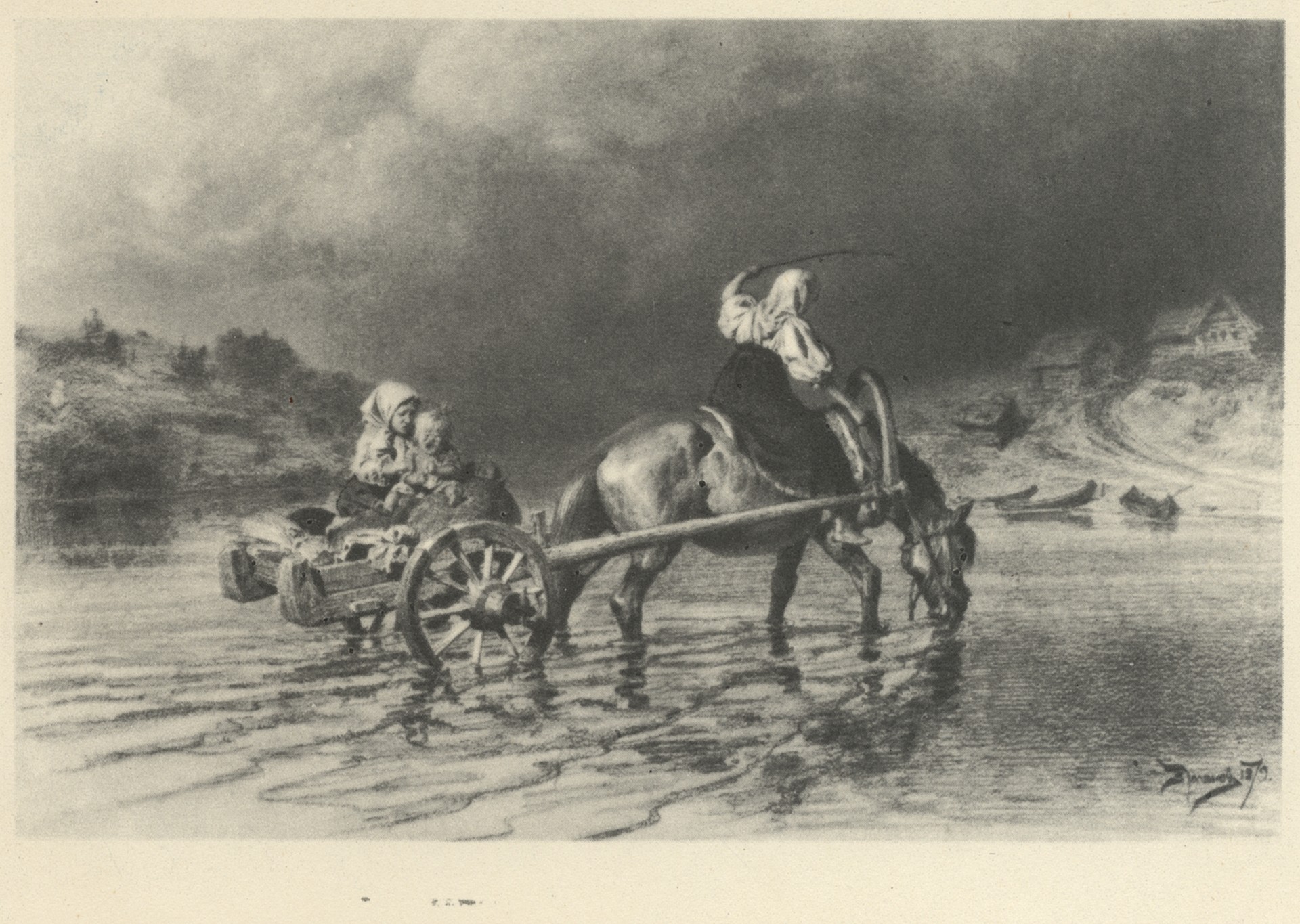 Переправа через реку Оять. С мельницы