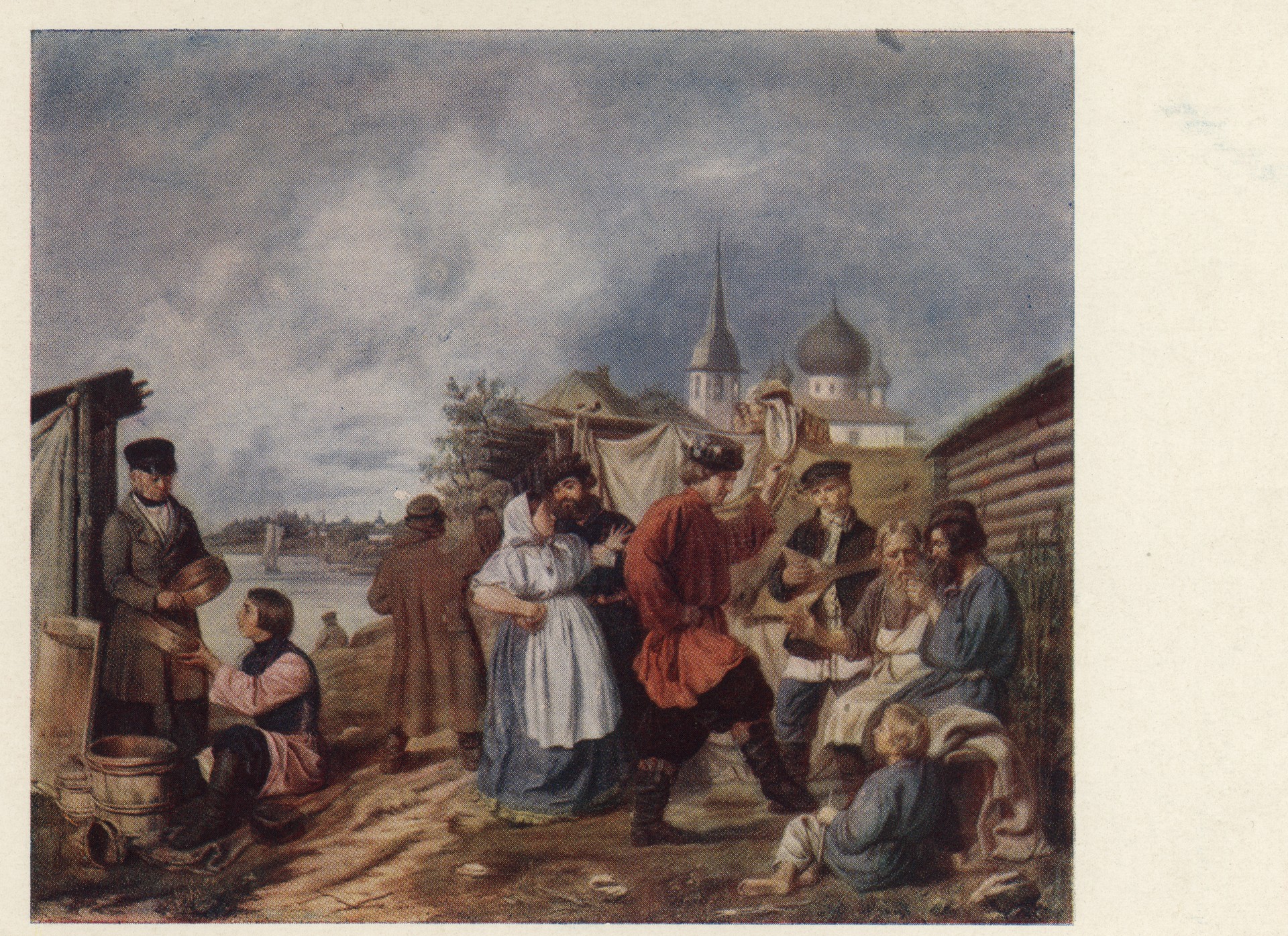 Народная сцена на ярмарке в Старой Ладоге