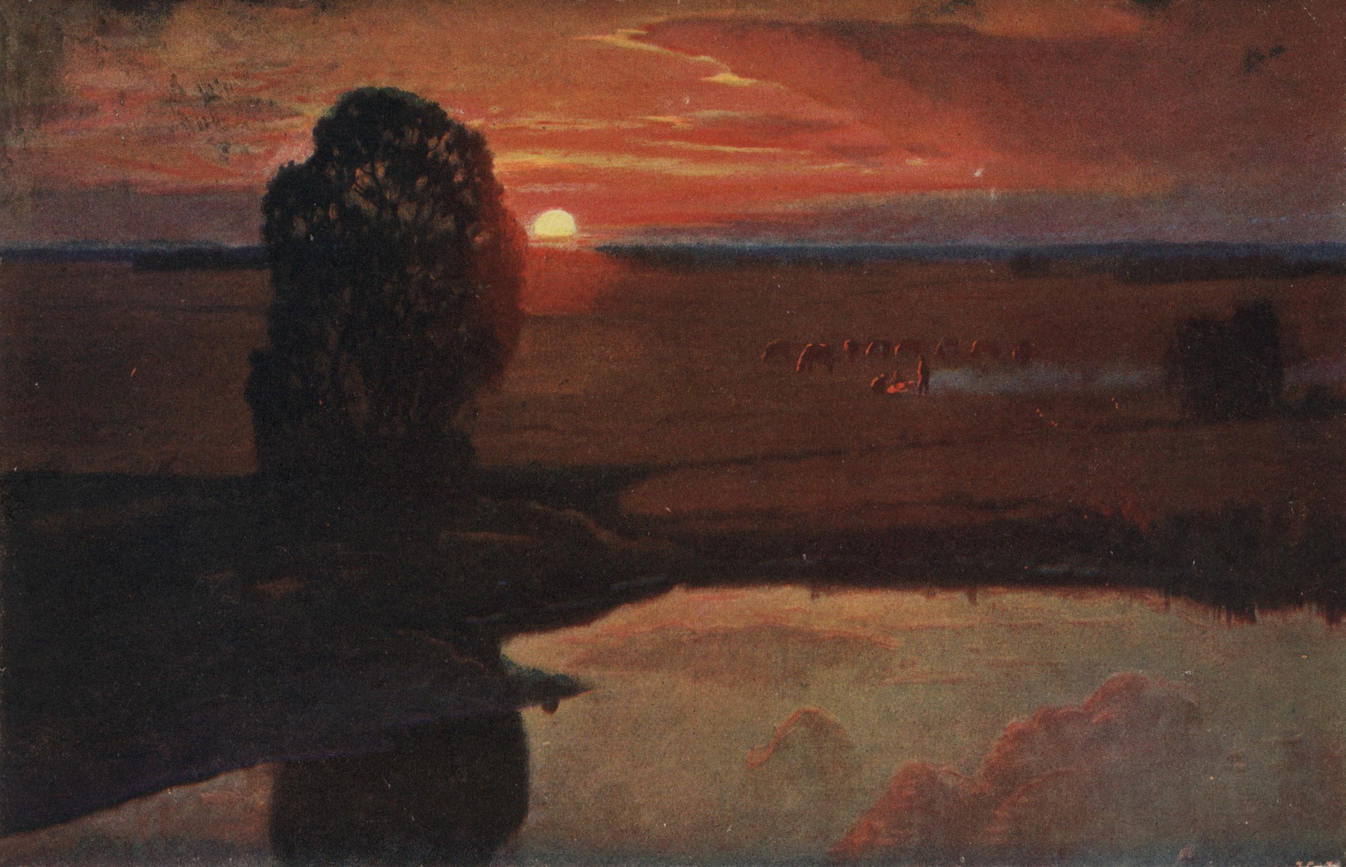 Заход солнца