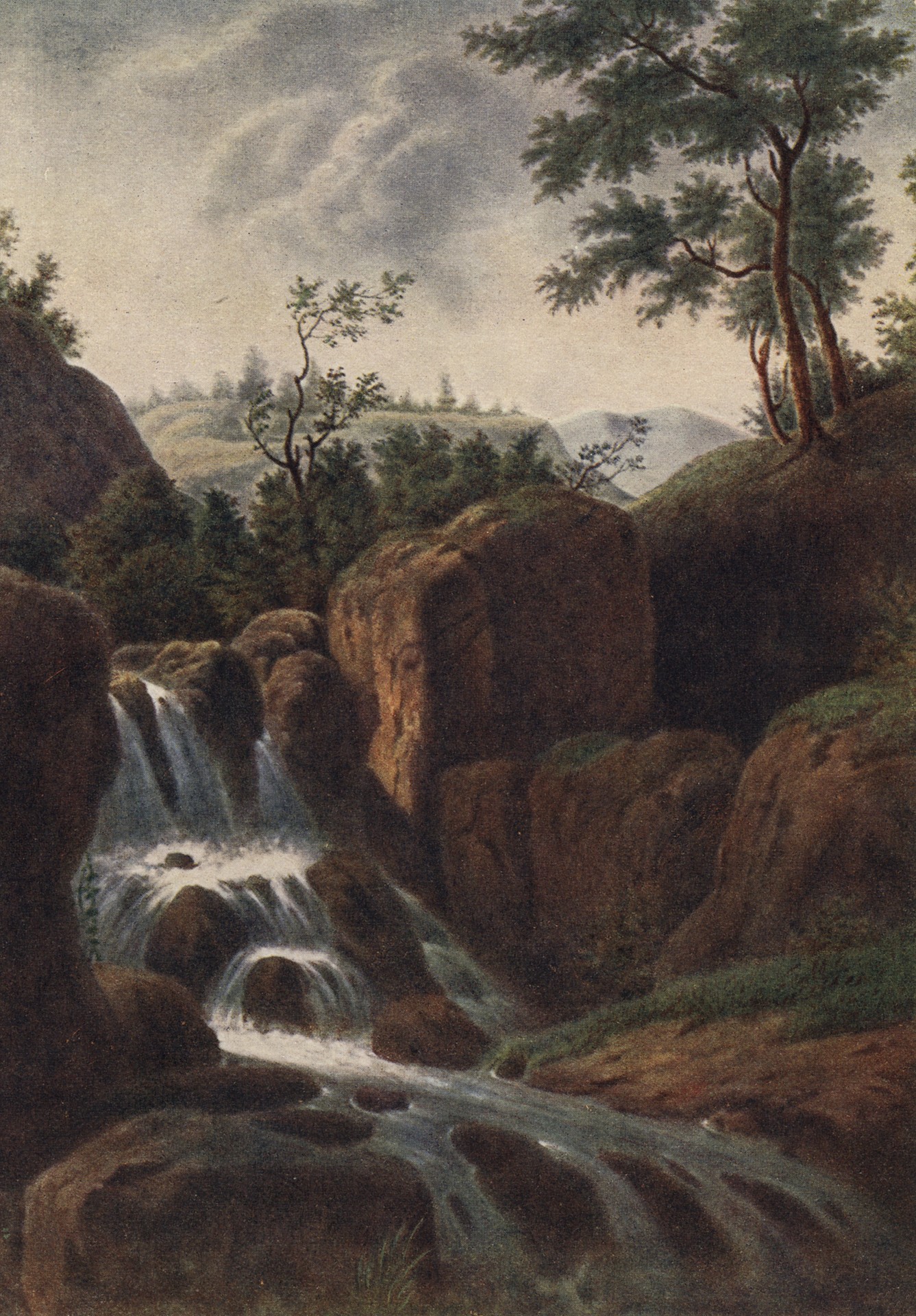 Пейзаж с водопадом