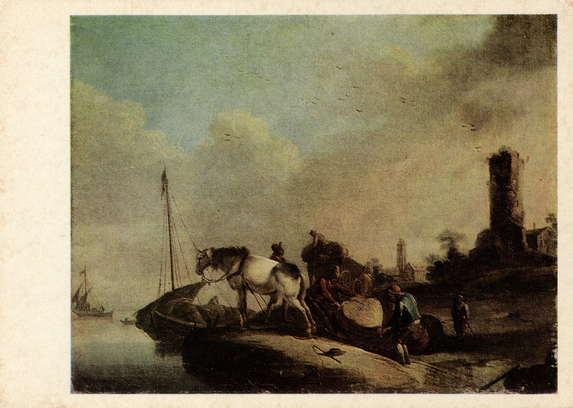 Погрузка баржи