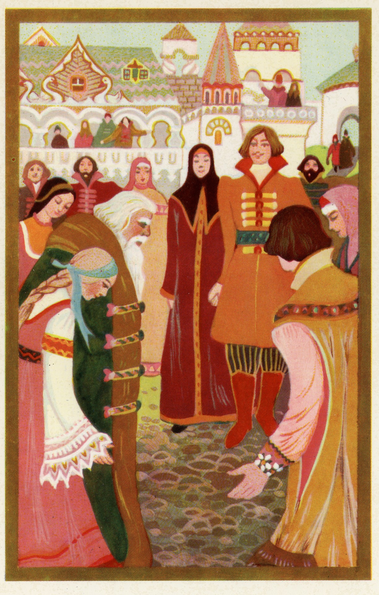 Видит город он большой