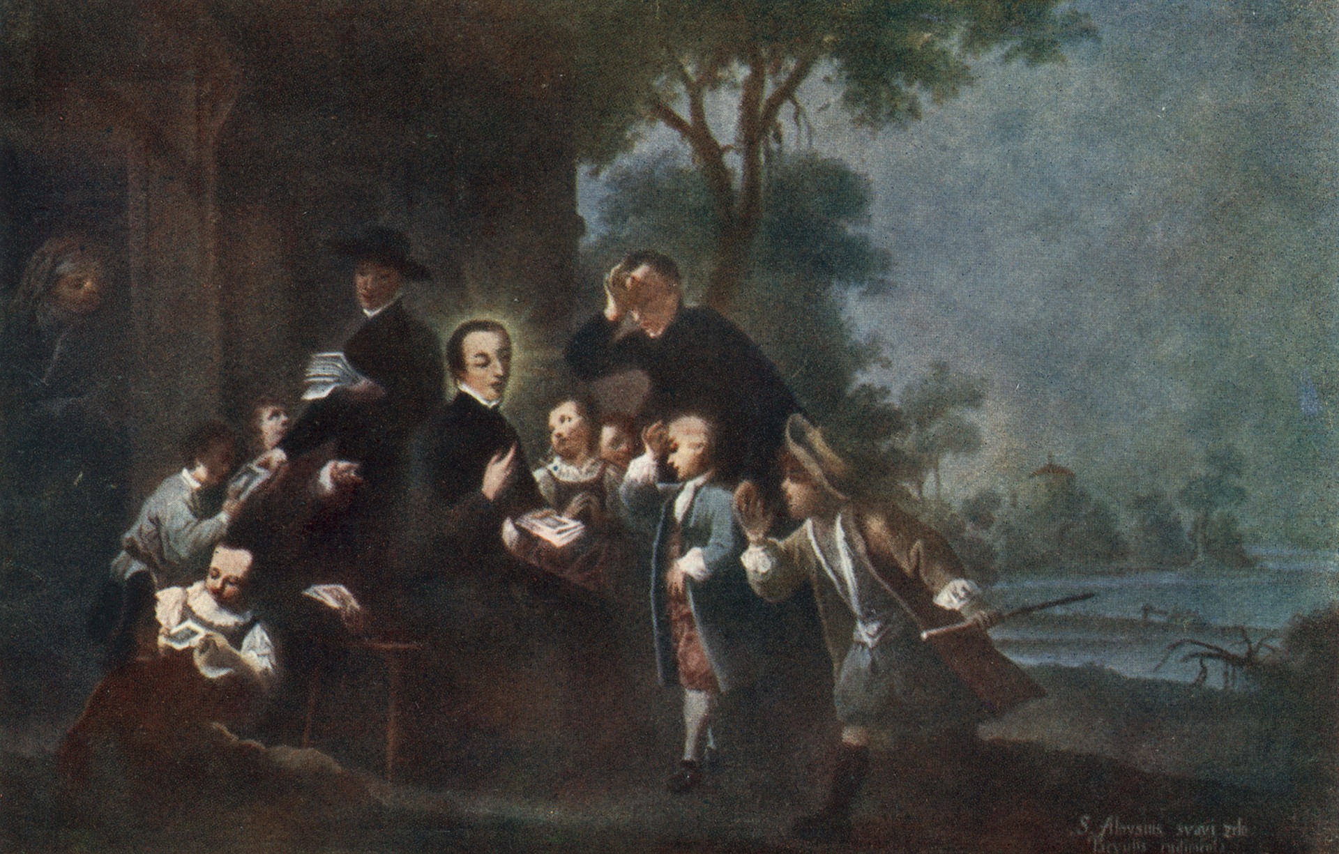 Св. Алоис учит детей катехизису