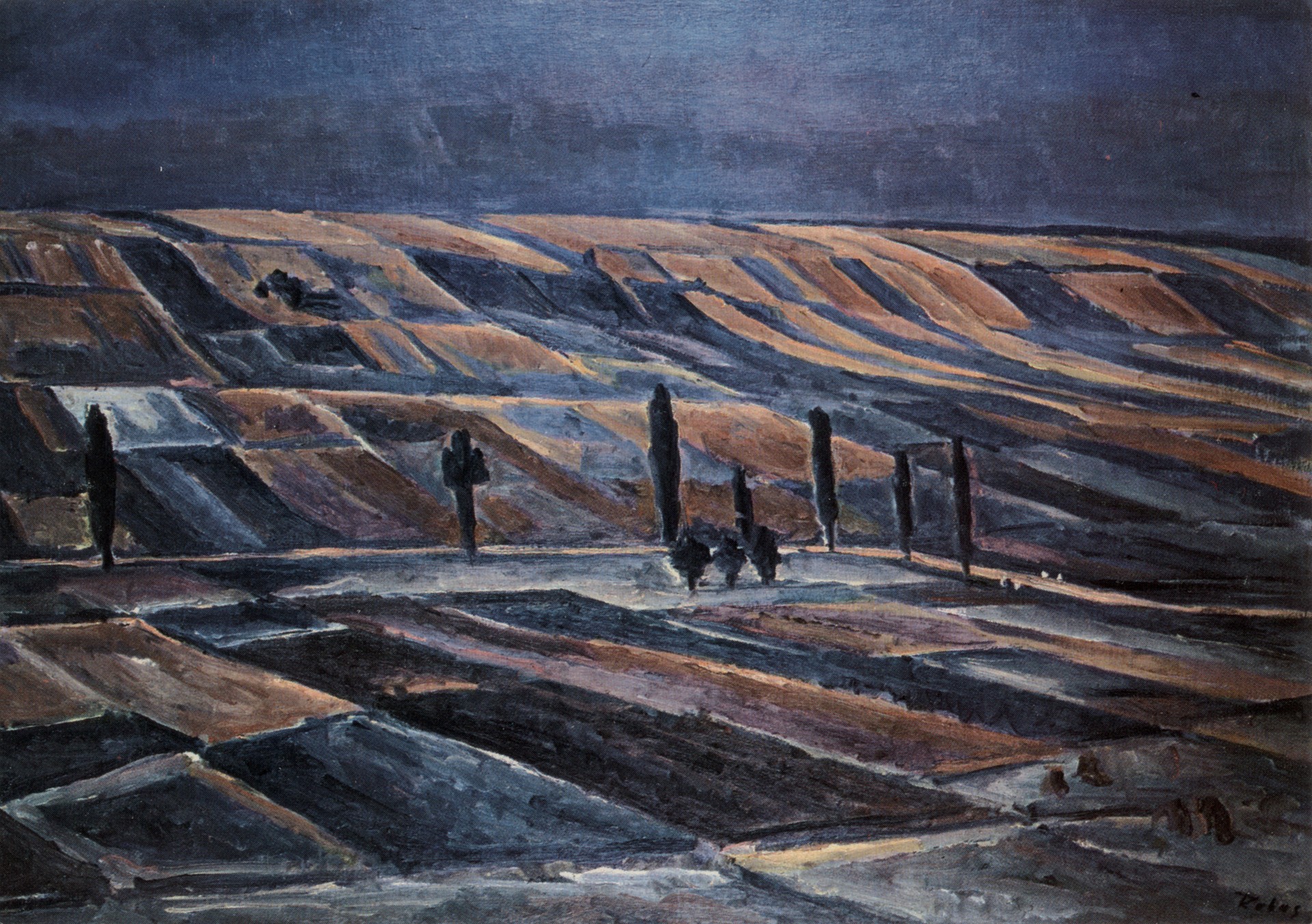 Пейзаж с осенним солнцем