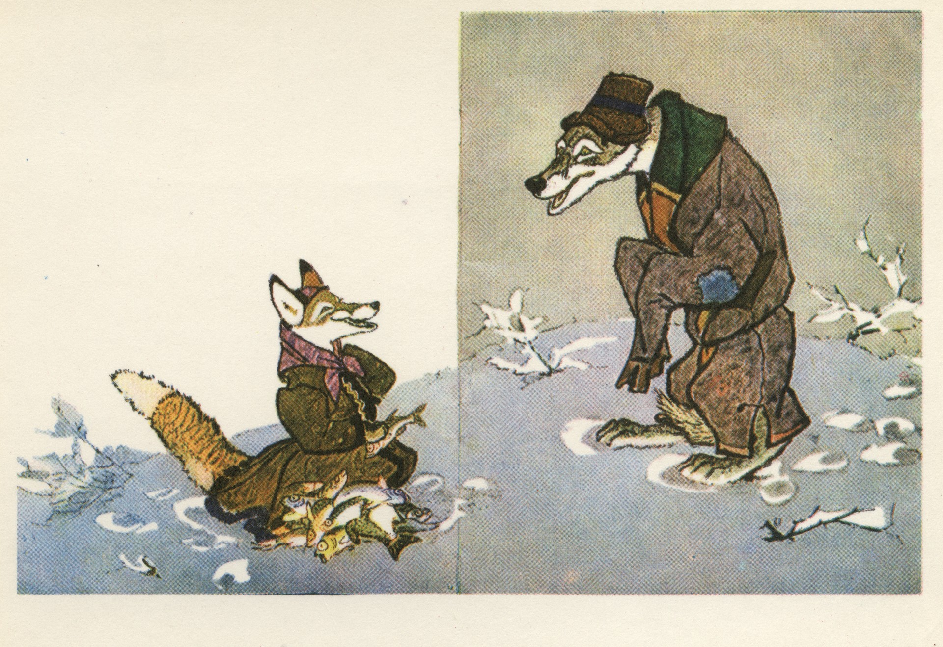 Лисичка-сестричка и серый волк. Здравствуй, сестричка. Что кушаешь