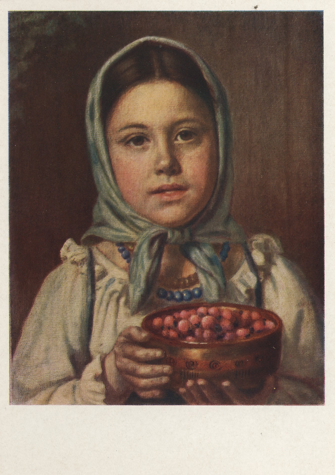 Двевочка с ягодами