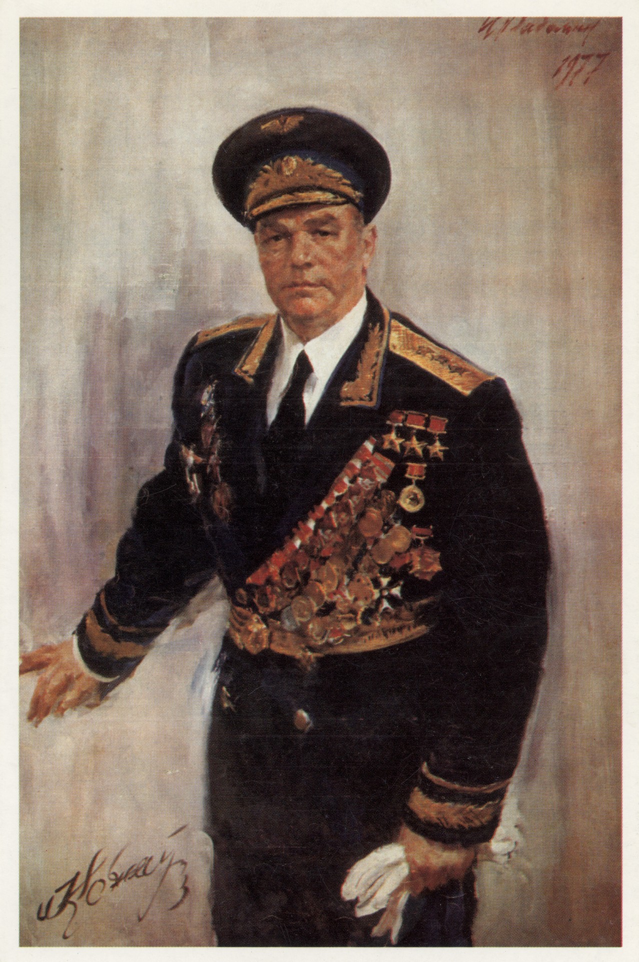 Портрет трижды Героя Советского Союза И.Н. Кожедуба