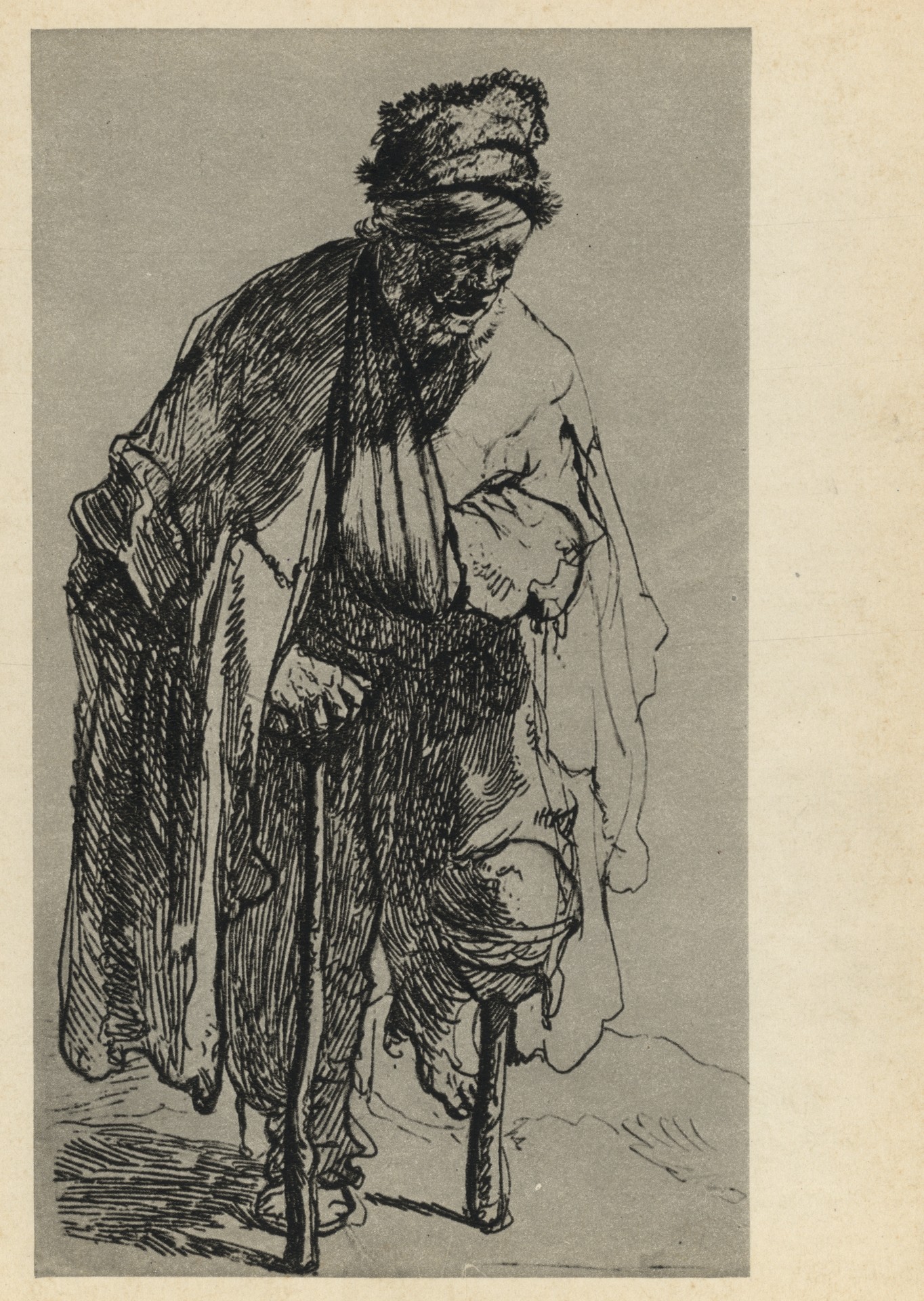 Нищий с деревянной ногой