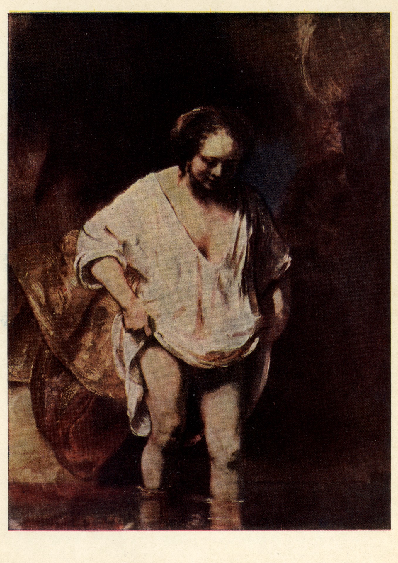 Женщина, купающаяся в ручье