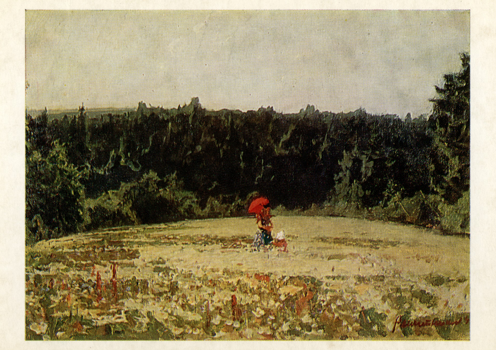 Красный зонтик