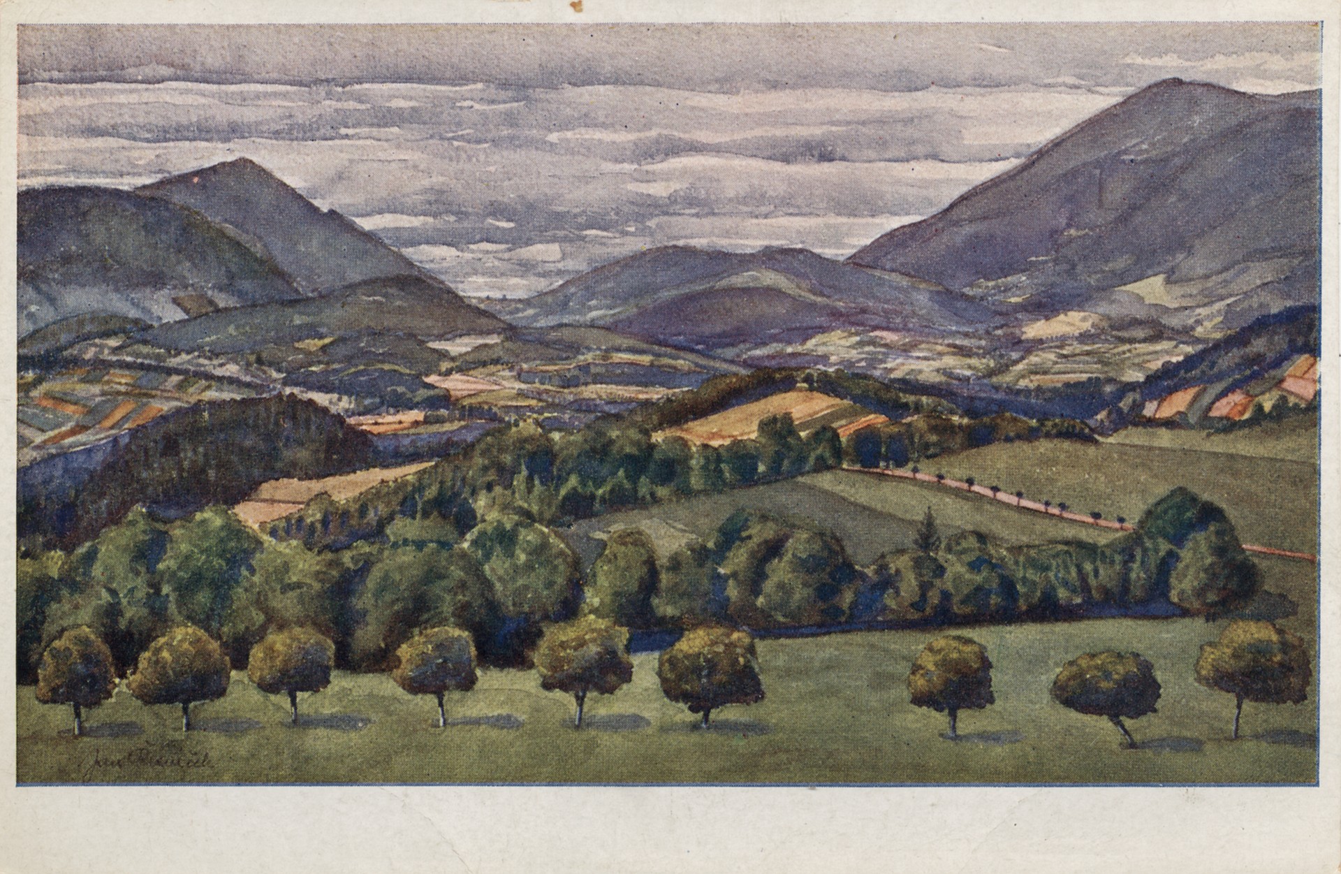 Поля в горах