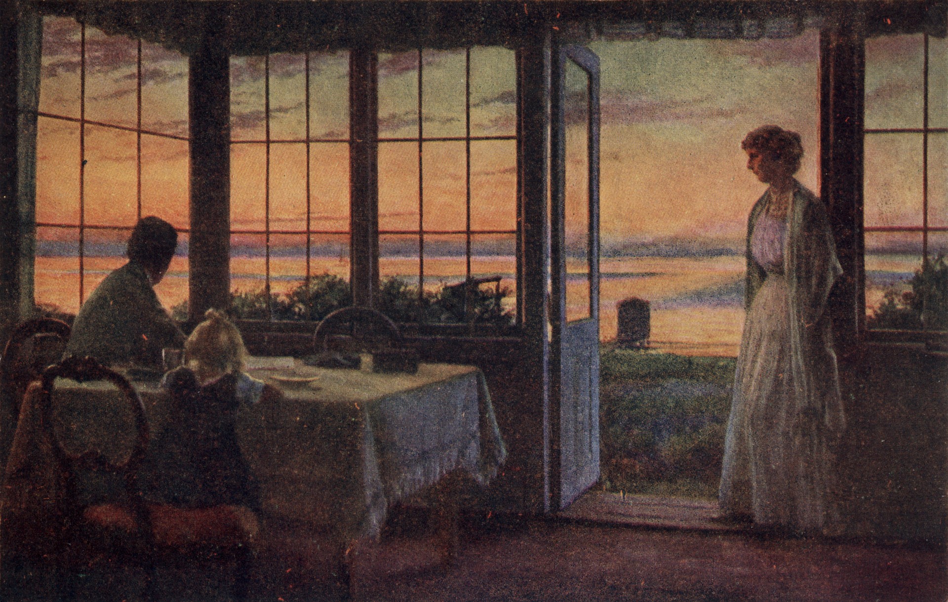 В летней беседке