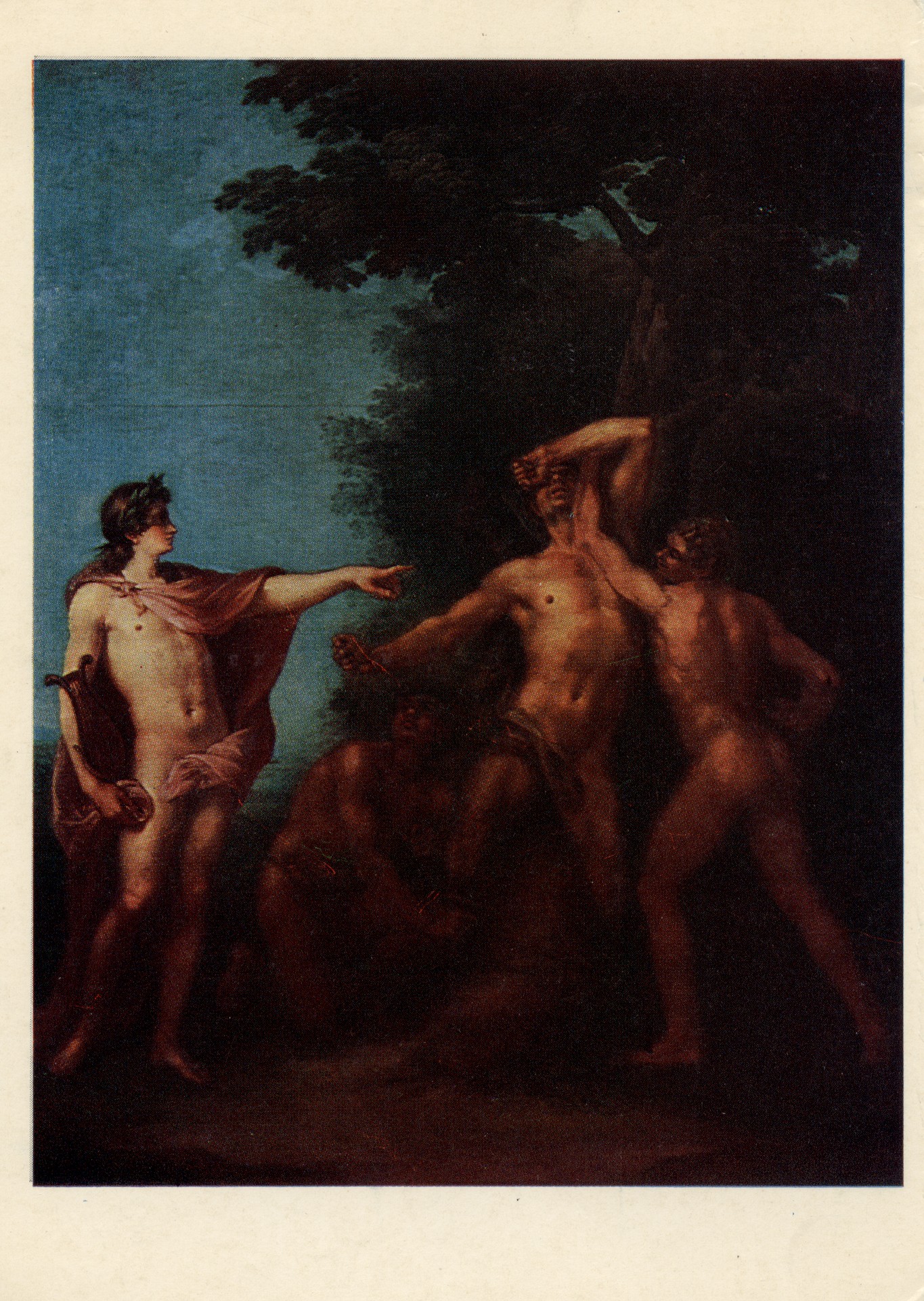 Аполлон, повелевающий сатирам привязать Марсия к дереву