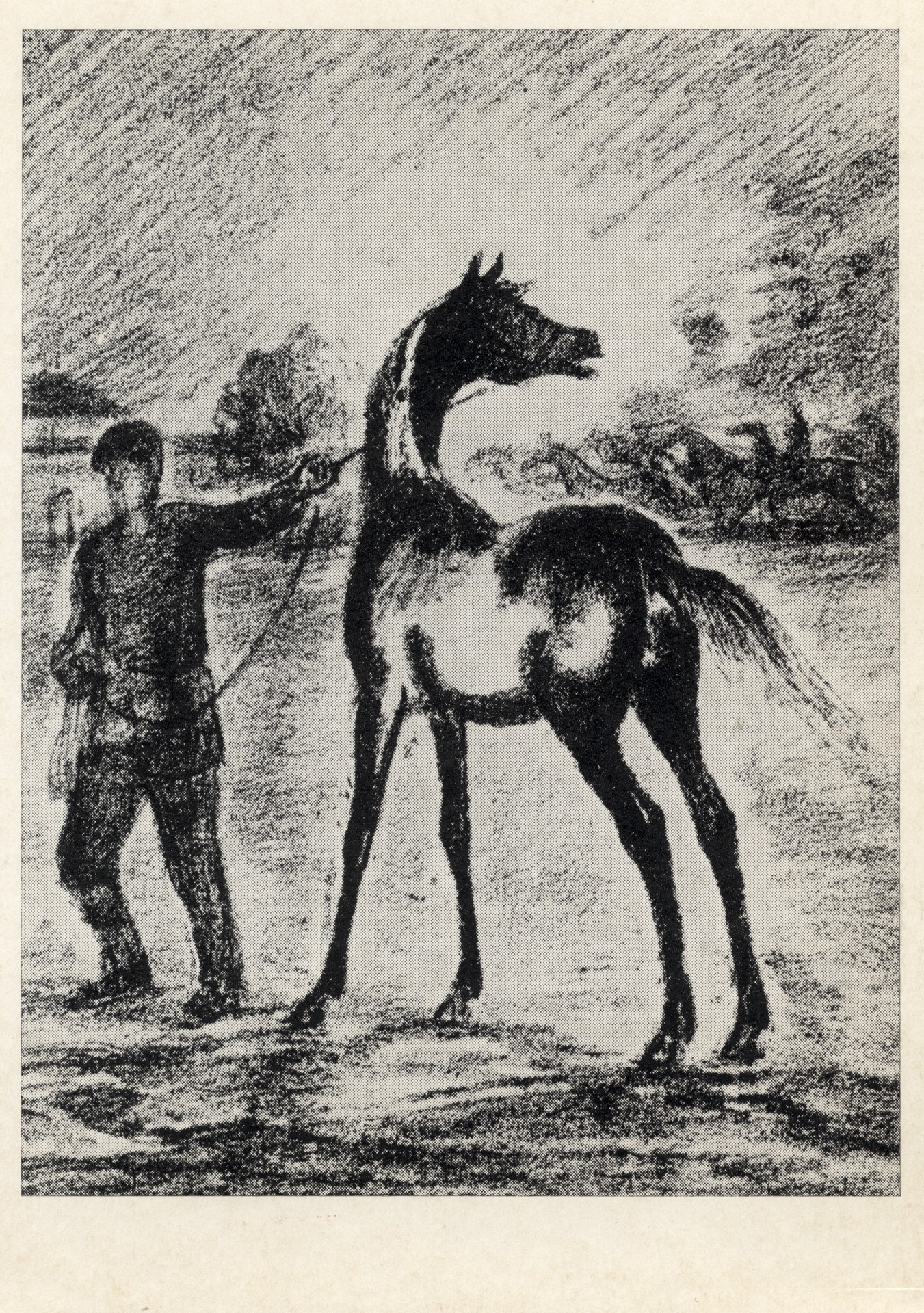 Холстомер увидел табун. Илл. к рассказу Л.Н. Толстого