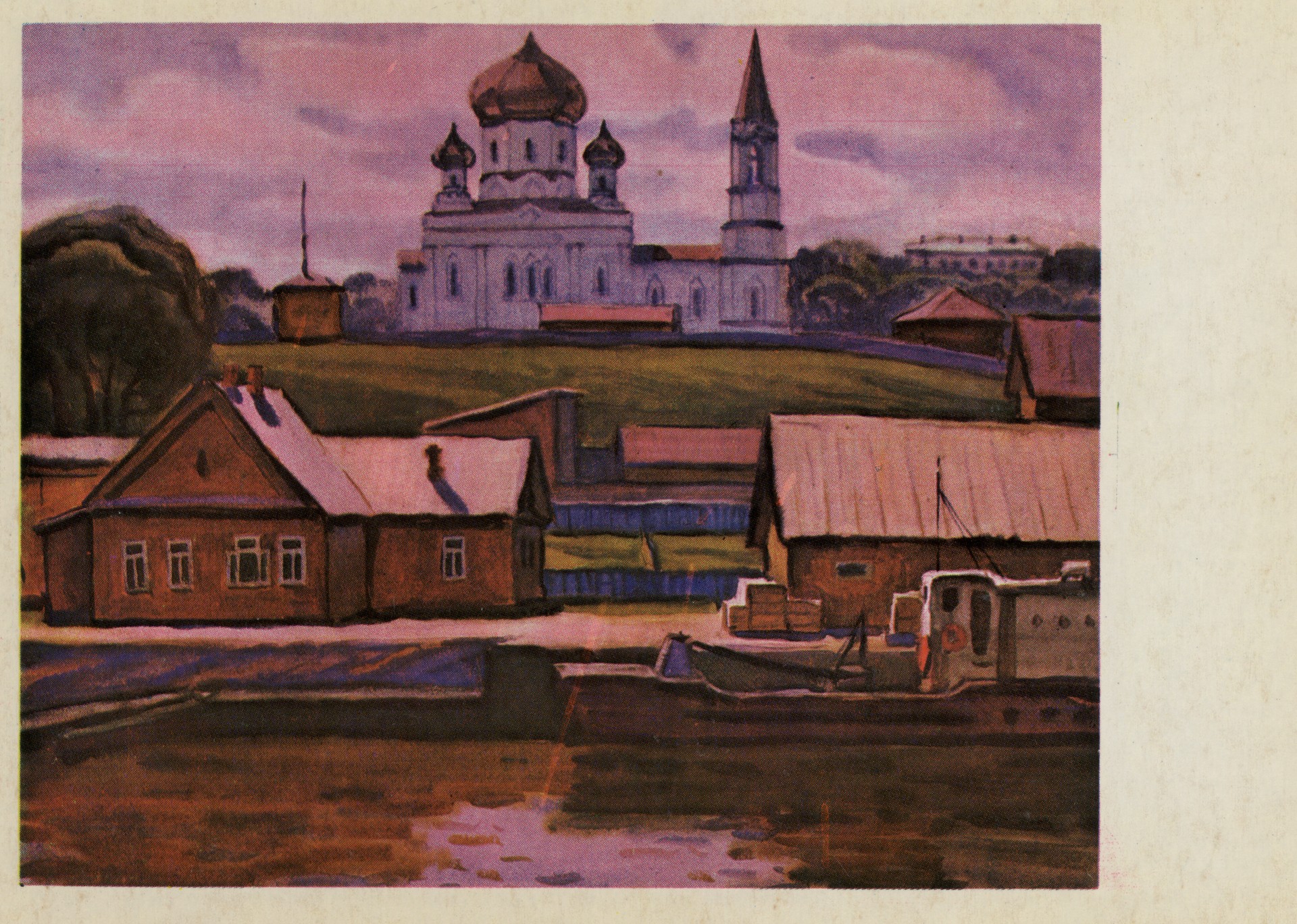 Местный причал на реке Вытегре